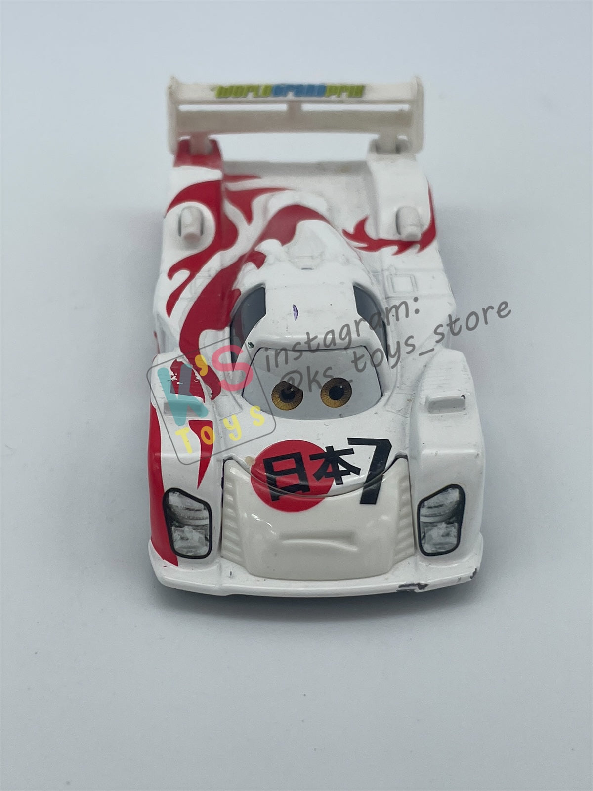PRE-OWNED / LOOSE DISNEY PIXAR CARS BY MATTEL - SHU TODOROKI (CARS 2, WHITE BLADE VARIANT) - NEAR MINT CONDITION - READ DESCRIPTION!!!!!!!!!!!