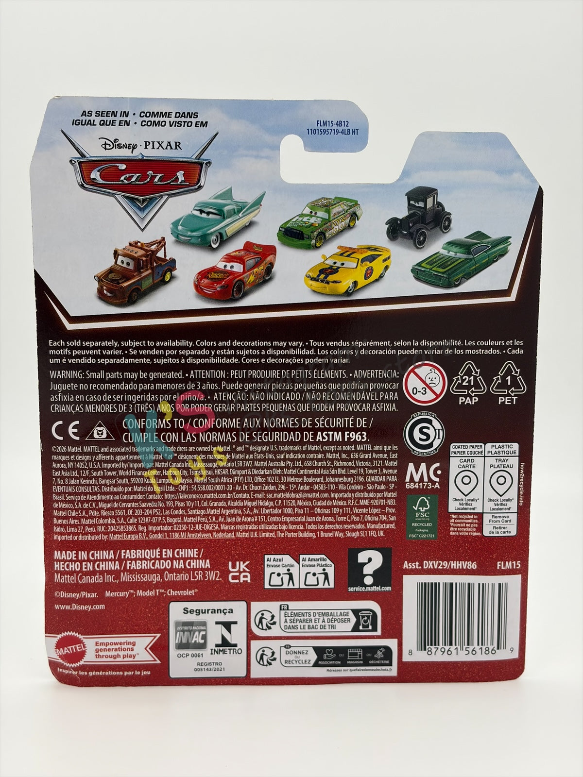 DISNEY PIXAR CARS BY MATTEL - "SHERIFF" CARS 1 - 2026 RE-RELEASED NEW CARD - BNIP