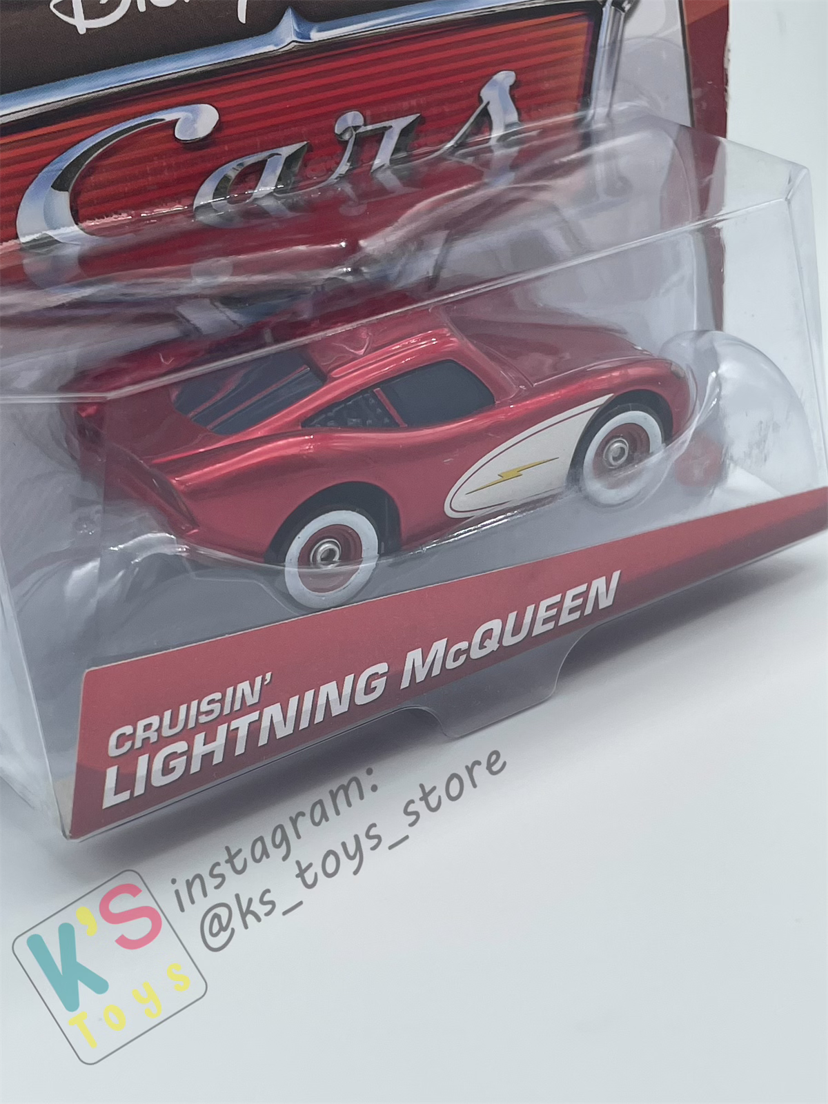 DISNEY PIXAR CARS BY MATTEL 1:55, CRUISING LIGHTNING MCQUEEN - BNIP