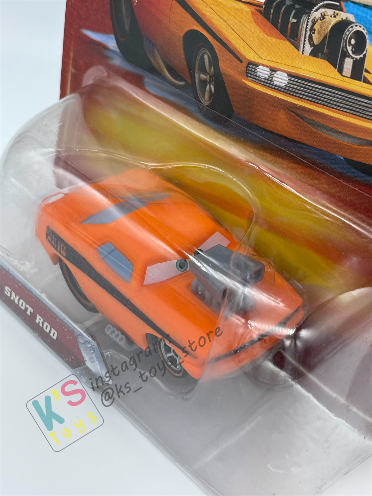 COLOR CHANGERS Disney Pixar Cars by MATTEL, SNOT ROD (YELLOW/ORANGE) - 2 PAINT JOBS IN 1 - BNIP