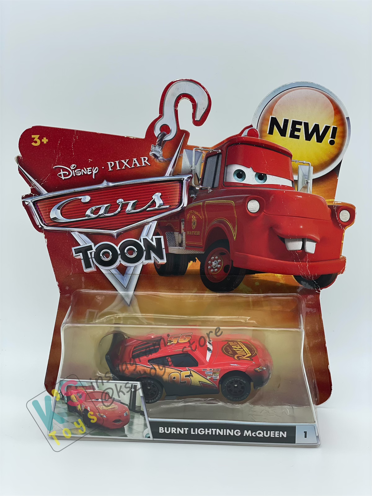 DISNEY PIXAR CARS "BURNT LIGHTNING MCQUEEN" RESCUE SQUAD MATER SERIES - Cars Toon - BNIP