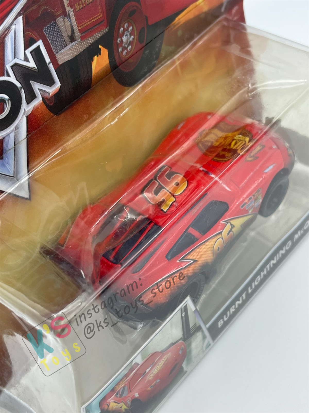 DISNEY PIXAR CARS "BURNT LIGHTNING MCQUEEN" RESCUE SQUAD MATER SERIES - Cars Toon - BNIP
