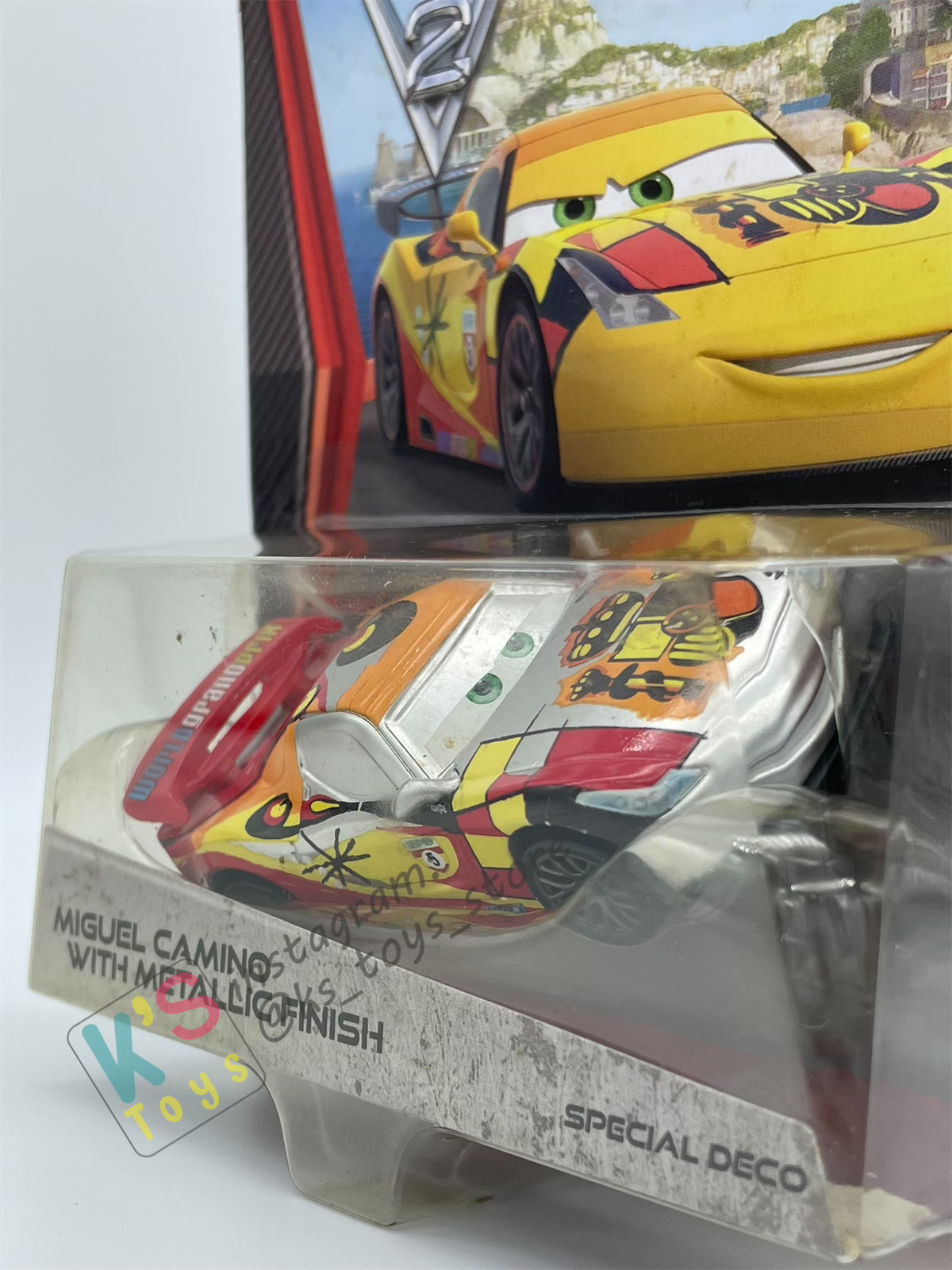 DISNEY PIXAR CARS BY MATTEL "MIGUEL CAMINO WITH METALLIC FINISH" SPECIAL DECO KMART EXCLUSIVE SERIES - BNIP