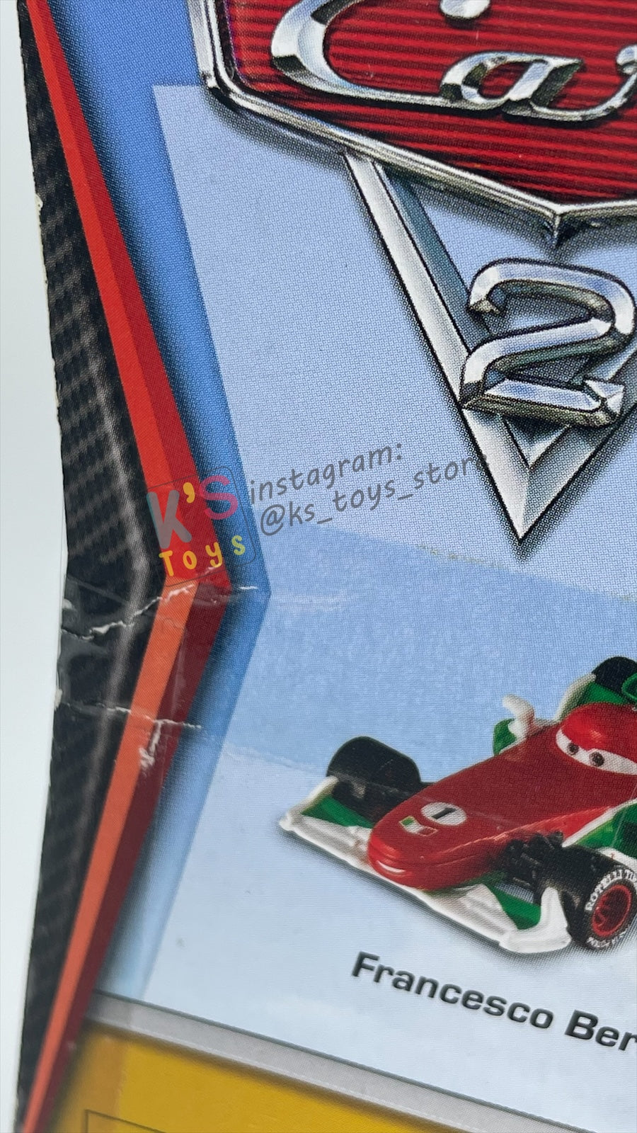 Disney Pixar Cars 1:55 2-Pack by Mattel, "JEFF GORVETTE & JOHN LASSETIRE" - WGP CARS 2 - BNIP CARD IS NOT IN MINT CONDITION!!