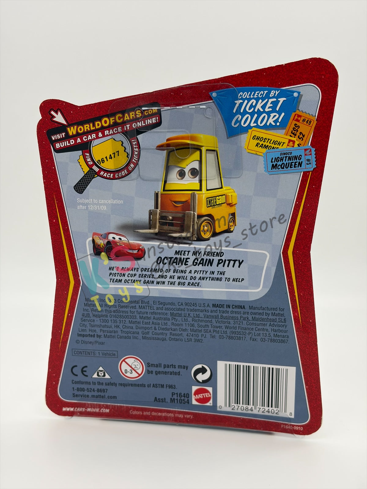 DISNEY PIXAR CARS BY MATTEL, "GRETA" - RACE ORAMA SERIES - BNIP