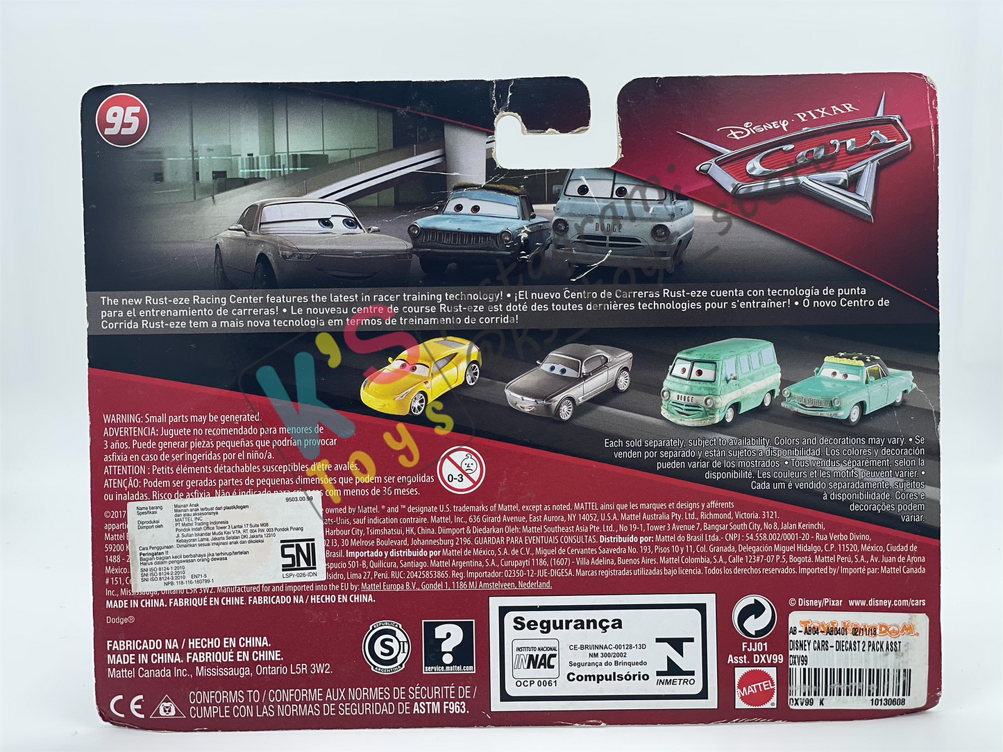 Disney Pixar Cars 1:55 by Mattel 2-Pack DUSTY RUST-EZE AND RUSTY RUST-EZE - RUST-EZE RACING CENTER SERIES - BNIP