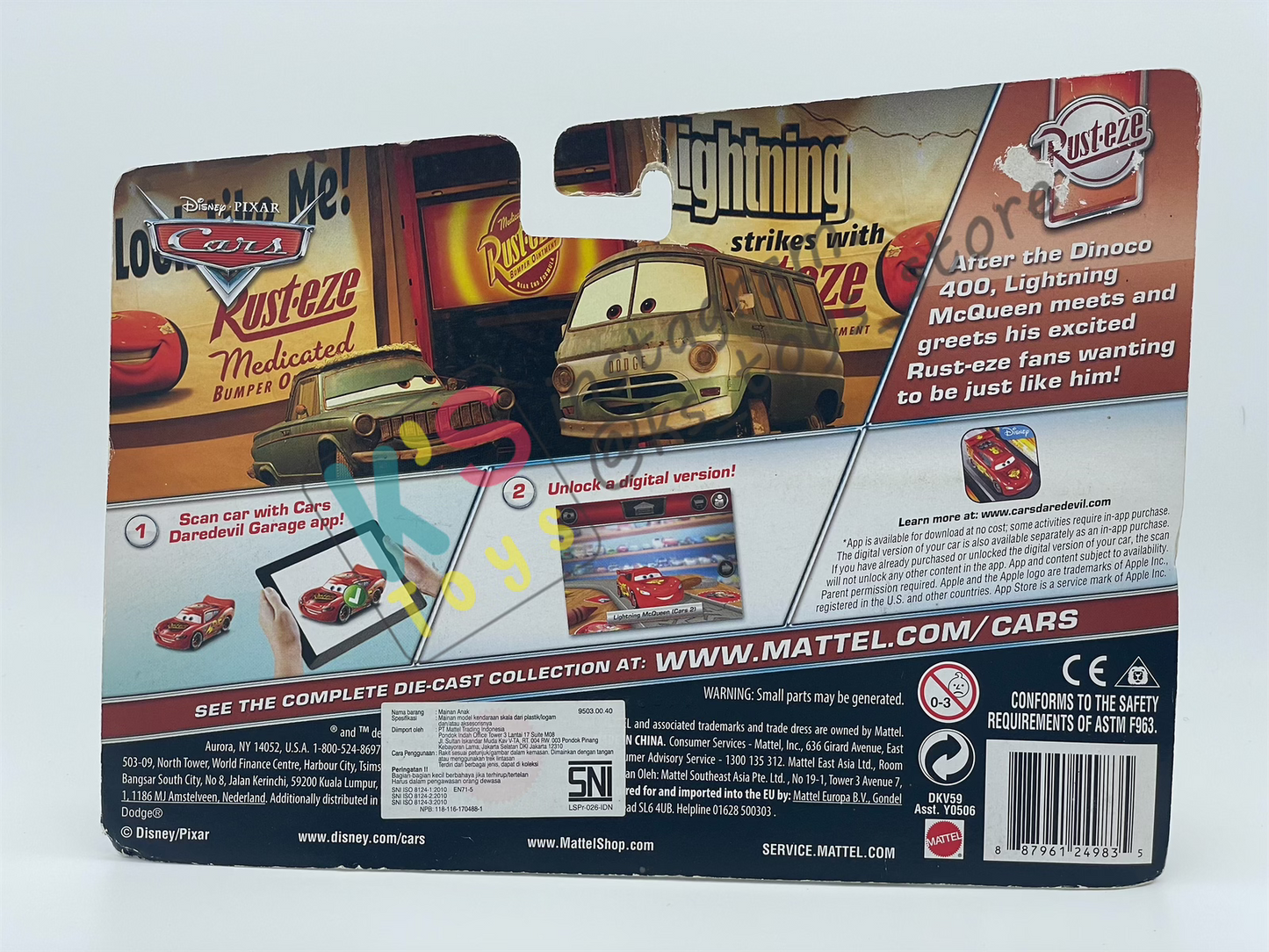 Disney Pixar Cars 1:55 by Mattel 2-Pack DUSTY RUST-EZE AND RUSTY RUST-EZE - RUST-EZE RACING CENTER SERIES - BNIP