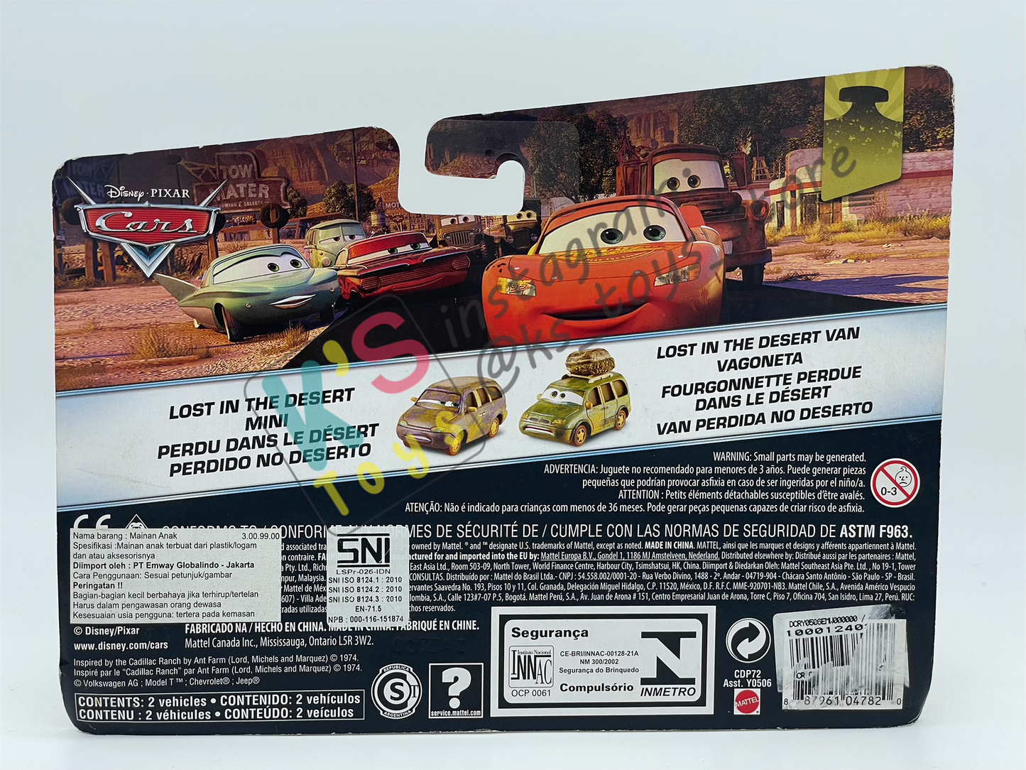 Disney Pixar Cars 1:55 by Mattel 2-Pack MINI AND VAN LOST IN THE DESSERT SERIES - BNIP