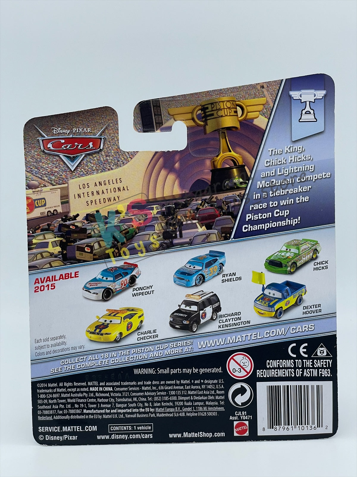 DISNEY PIXAR CARS BY MATTEL, "RYAN SHIELDS" - PISTON CUP SERIES - BNIP