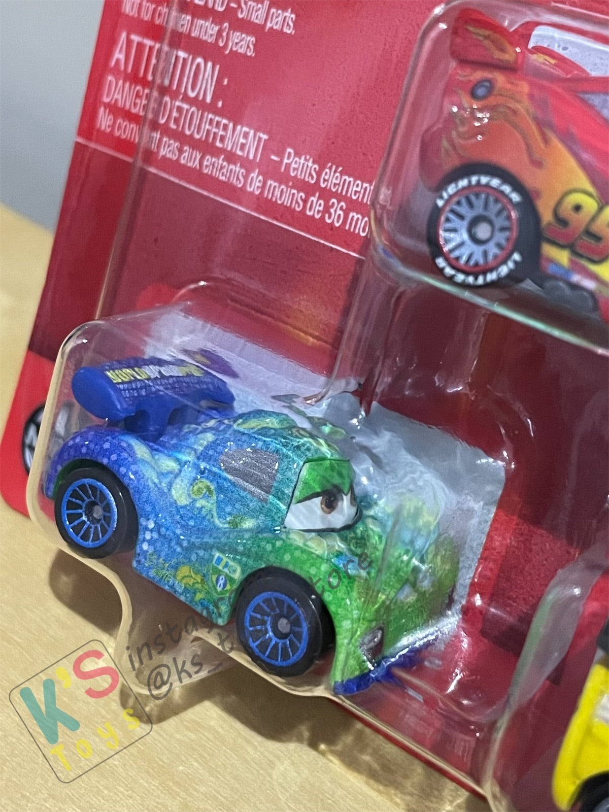 MINI RACERS DISNEY PIXAR CARS 3-PACK JEFF GORVETTE, LIGHTNING MCQUEEN WITH RACING WHEELS, AND CARLA VELOSO - BNIP