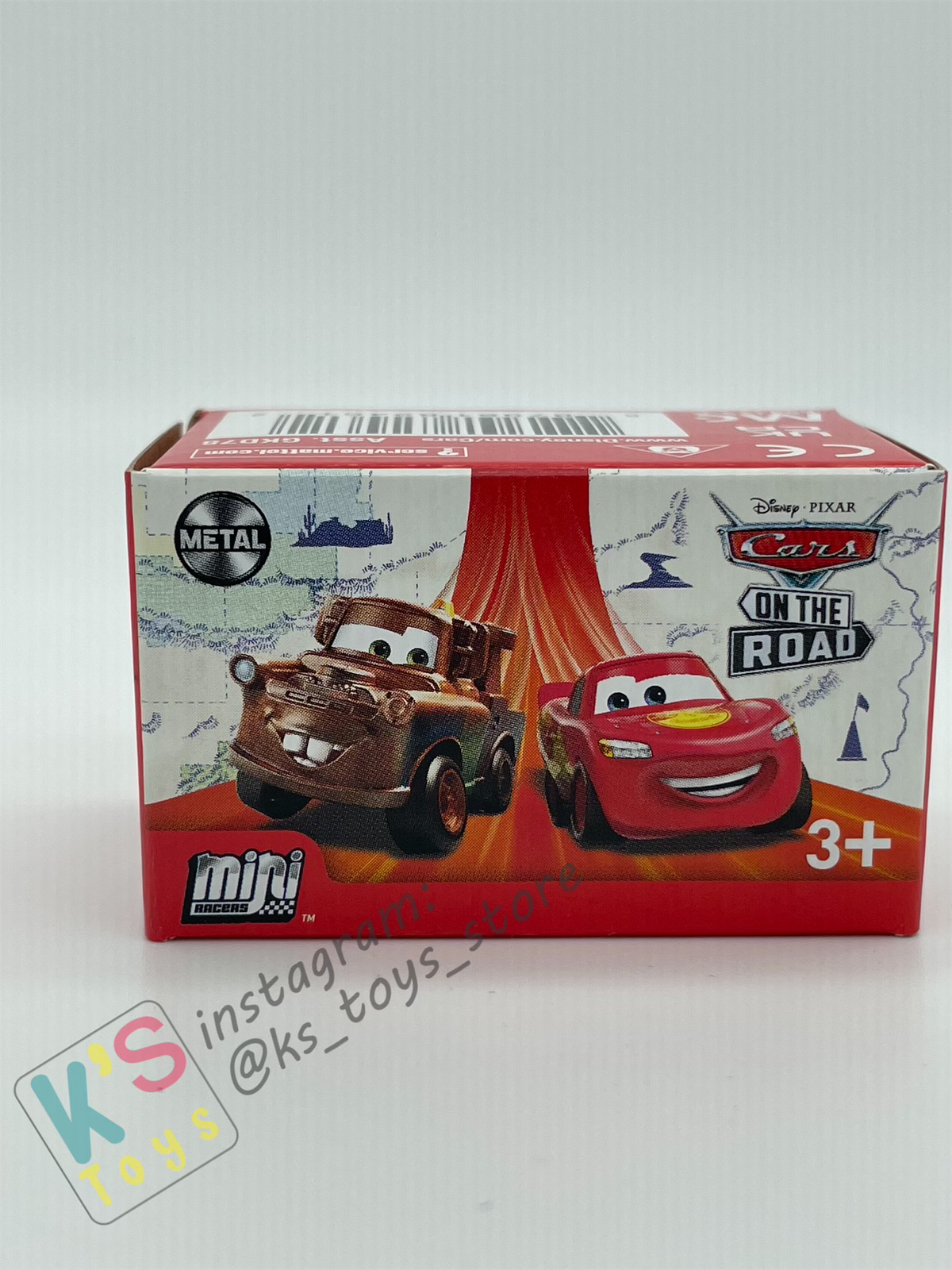Mini Racers Pixar Disney Cars, 2023 Series 1 #06 RUSTEZE RACING CENTER LIGHTNING MCQUEEN - BNIB