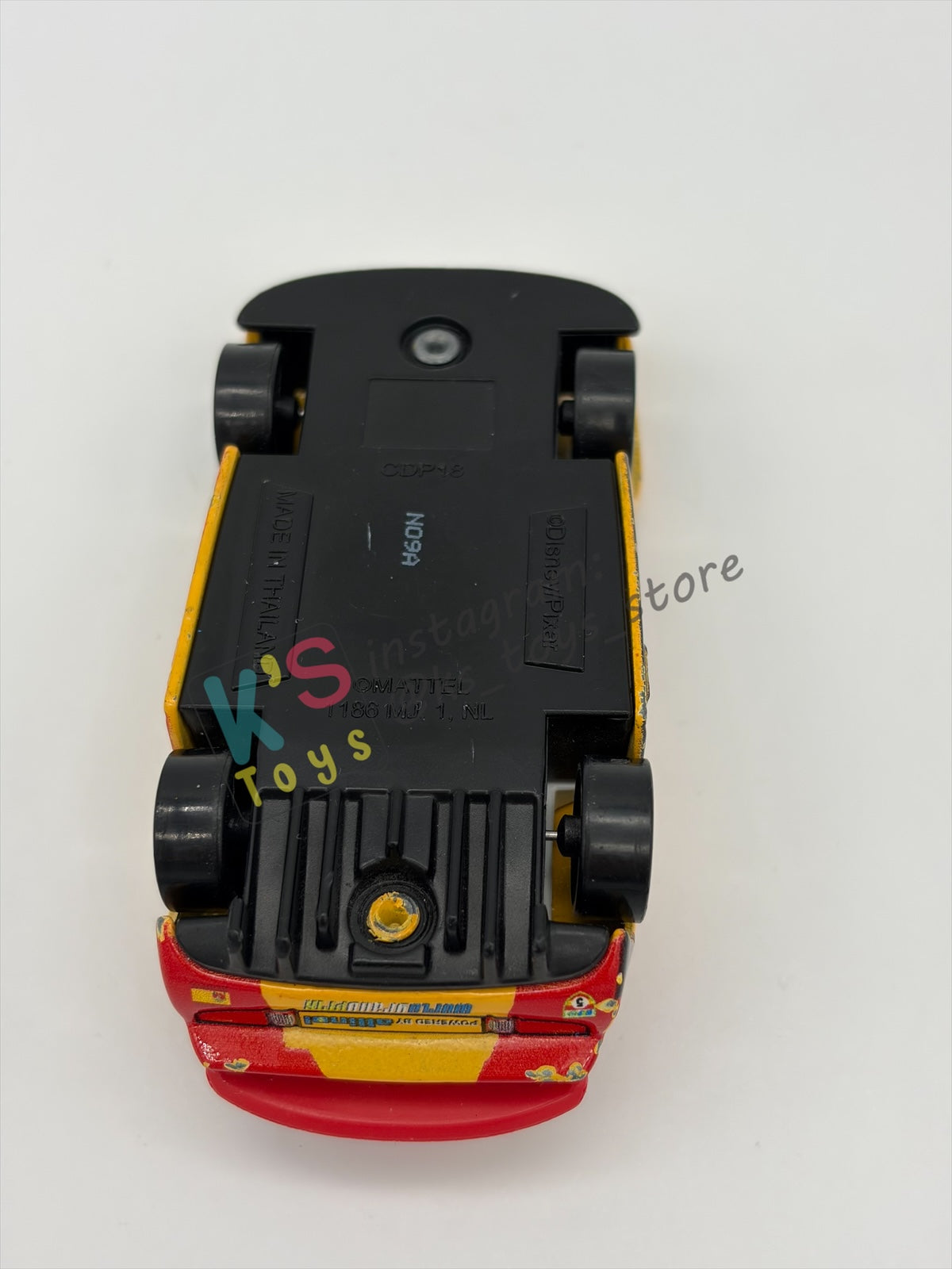 PRE-OWNED / LOOSE DISNEY PIXAR CARS BY MATTEL - "MIGUEL CAMINO" - CARS 2 SERIES - PLAYED CONDITION - READ DESCRIPTION!!!!!!!!!!!