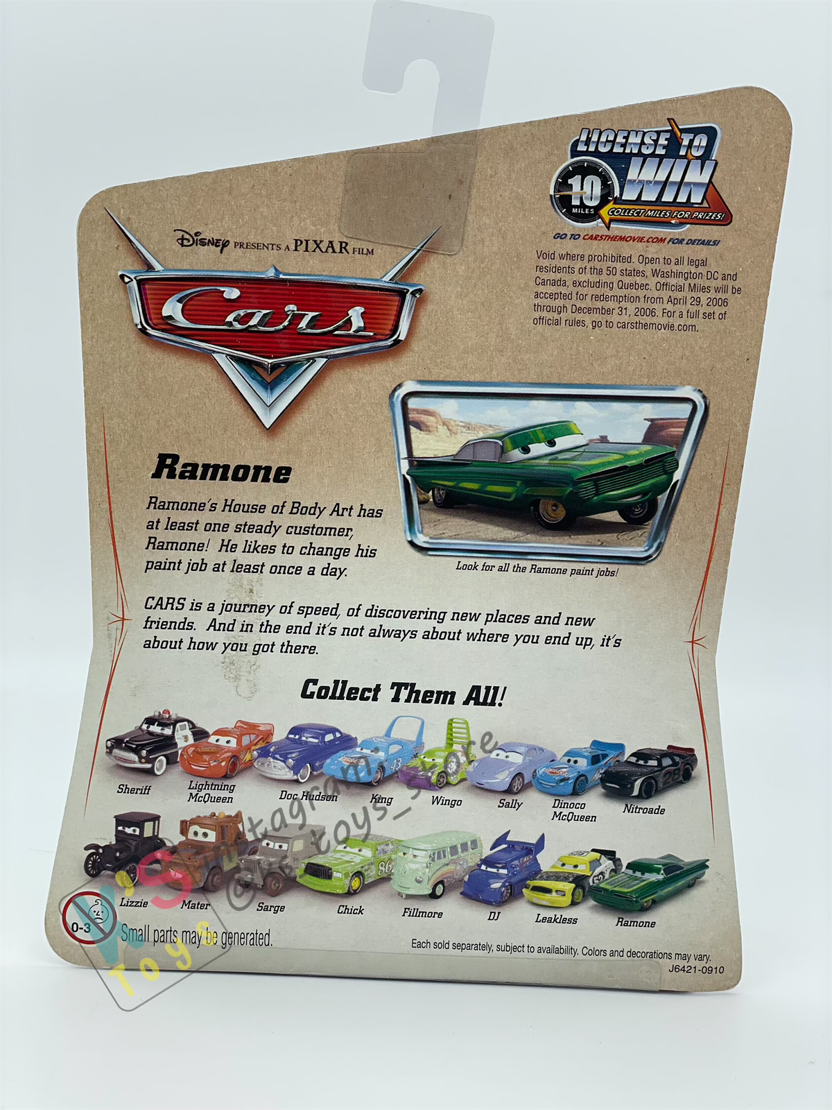 DISNEY PIXAR CARS 1:55 BY MATTEL, SHERIFF - FIRST RELEASE CARS SERIES - BNIP