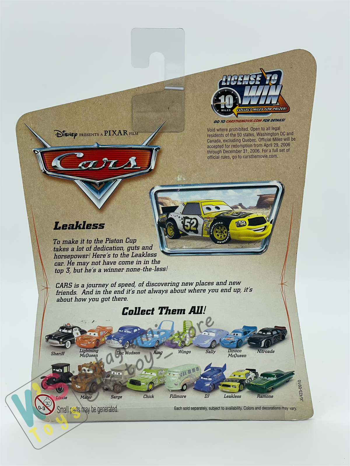 DISNEY PIXAR CARS BY MATTEL 1:55, LEAKLESS - CARS FIRST SERIES - BNIP