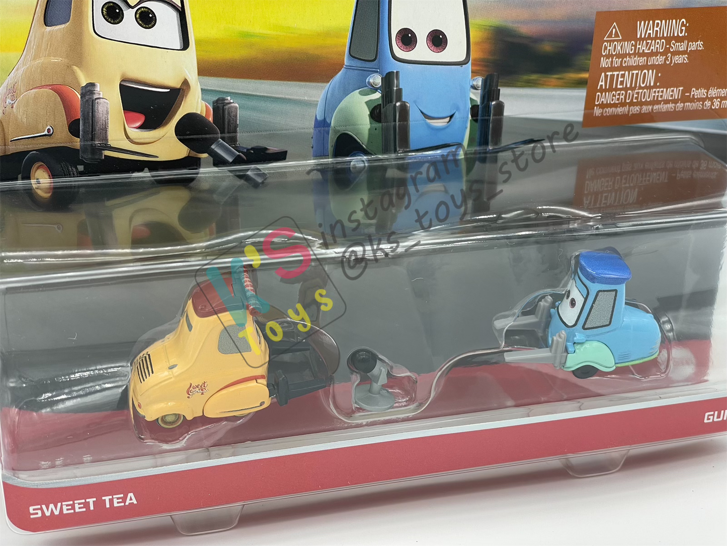 Disney Pixar Cars 1:55 by Mattel 2-Pack SWEET TEA AND LUIGO - BNIP