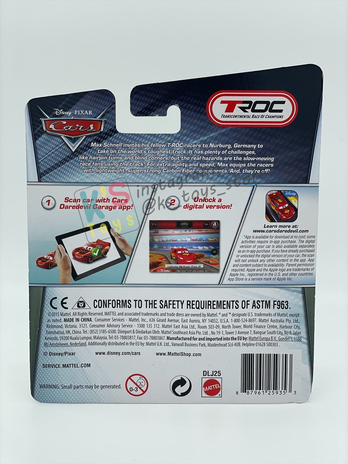 DISNEY PIXAR CARS 1:55 BY MATTEL, "FROSTY CARBON RACERS" - CARBON RACERS SERIES - BNIP
