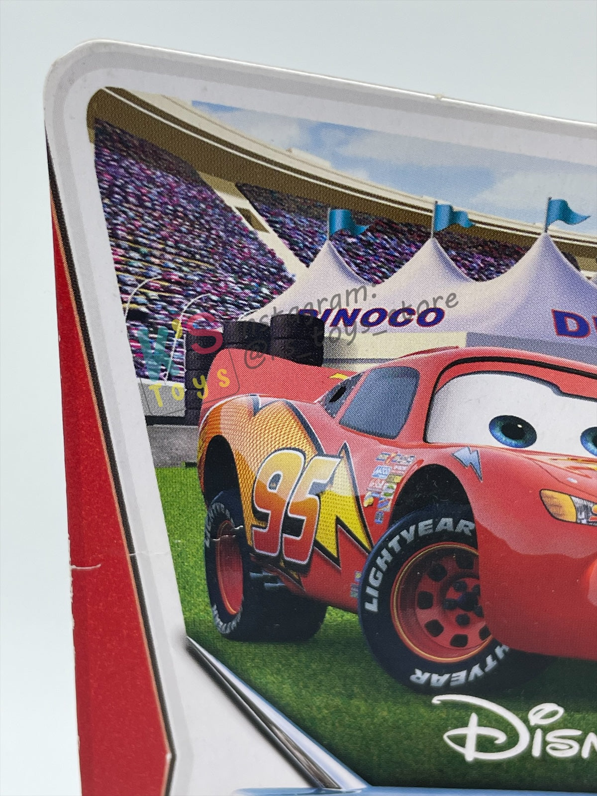 RARE DISNEY PIXAR CARS 1:55 BY MATTEL - LIGHTNING MCQUEEN MIT AUFKLEBERN - GERMANY PROMO RELEASED - BNIP