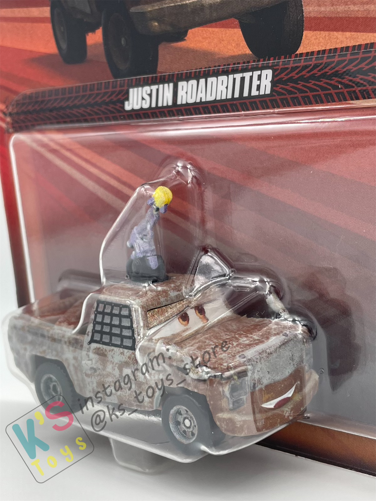 Disney Pixar Cars by MATTEL, JUSTIN ROADRITTER - 2024 NEW RELEASE - BNIP