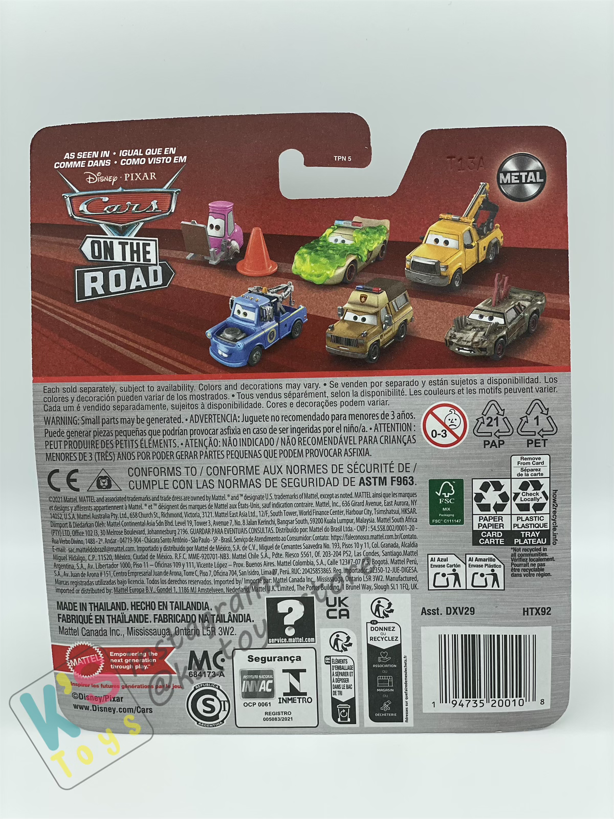 Disney Pixar Cars by MATTEL, JUSTIN ROADRITTER - 2024 NEW RELEASE - BNIP