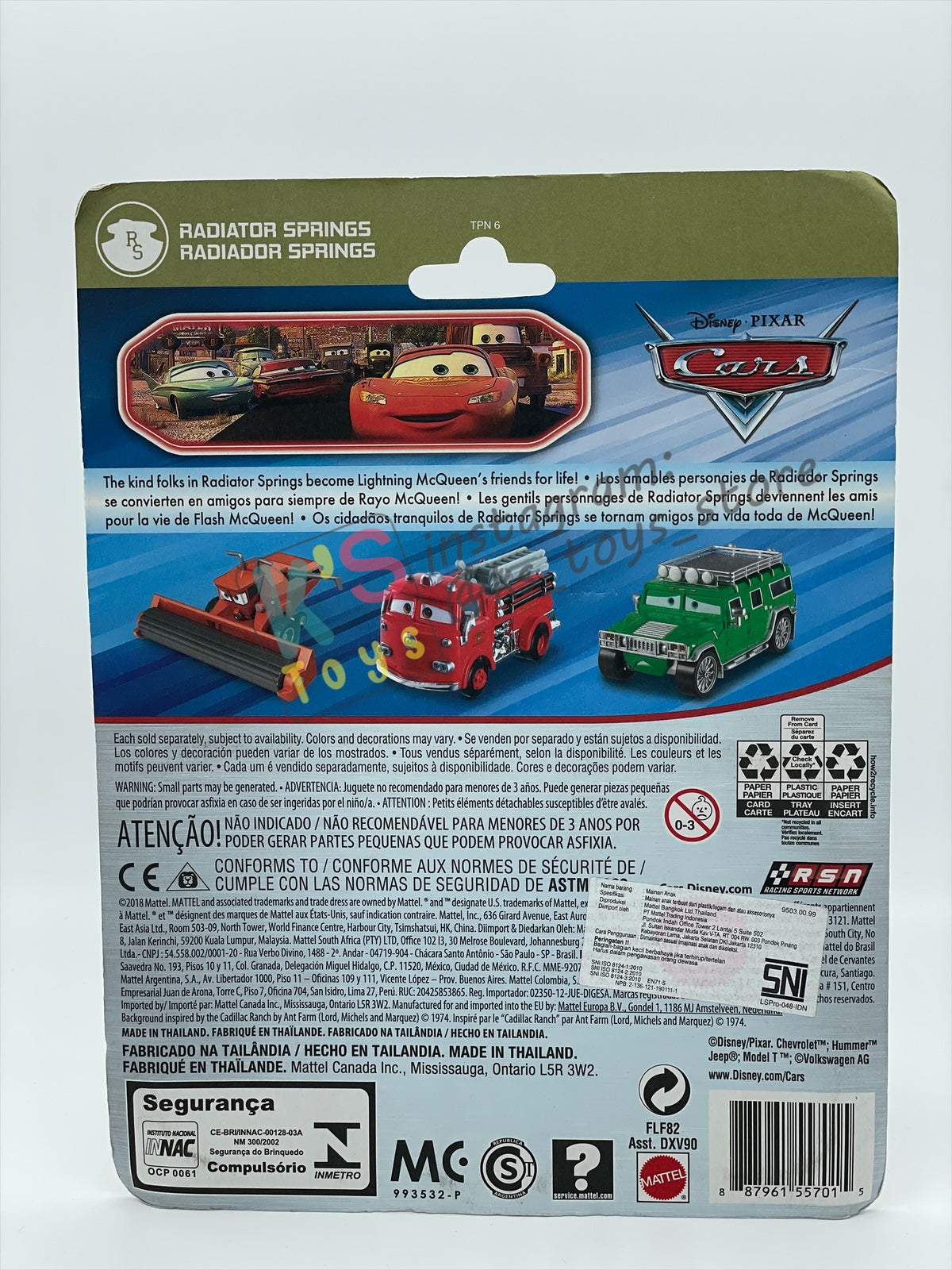 DELUXE DISNEY PIXAR CARS "MATER WITH CONE TEETH" - BNIP