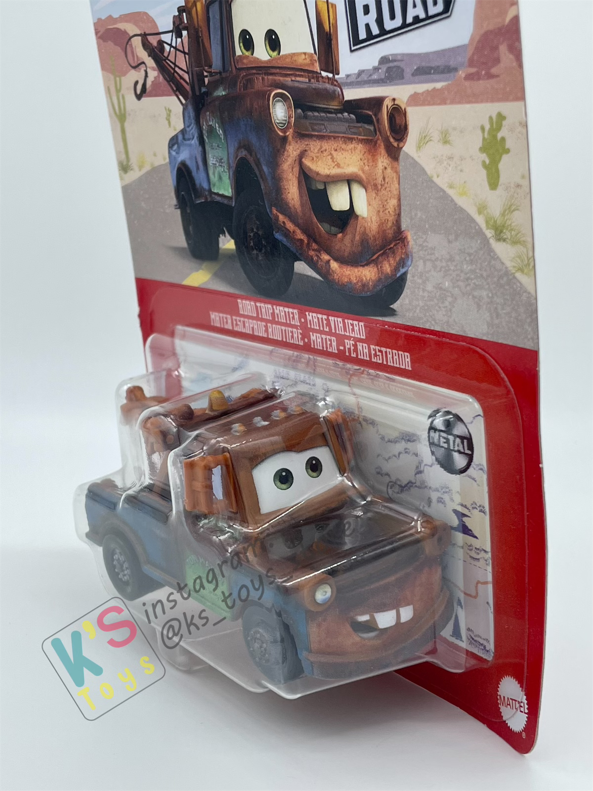 DISNEY PIXAR CARS BY MATTEL - "MATER", CARS ON THE ROAD 2023 RE-RELEASED - BNIP