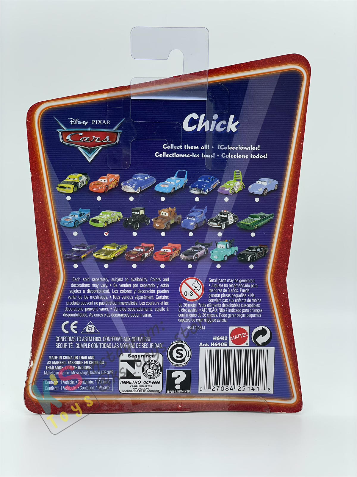 DISNEY PIXAR CARS BY MATTEL, CHICK HICKS - SUPERCHARGED SERIES - BNIP