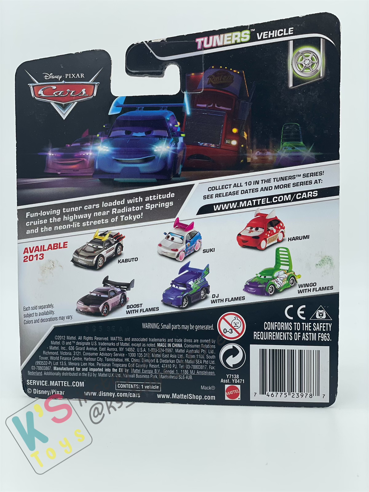 DISNEY PIXAR CARS 1:55 BY MATTEL, HARUMI - TUNERS SERIES - BNIP