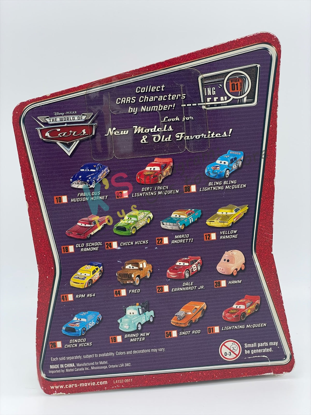 DISNEY PIXAR CARS BY MATTEL, THE WORLD OF CARS SERIES - DALE EARNHARDT JR - BNIP