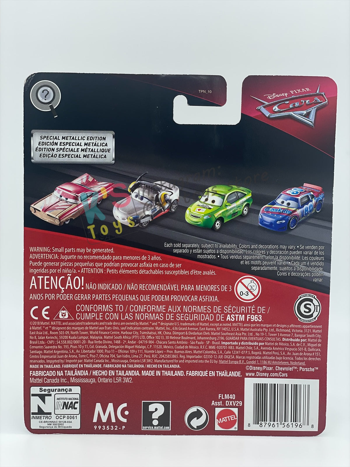 Disney Pixar Cars 1:55 by MATTEL, METALLIC SALLY - SCAVENGER HUNT - BNIP