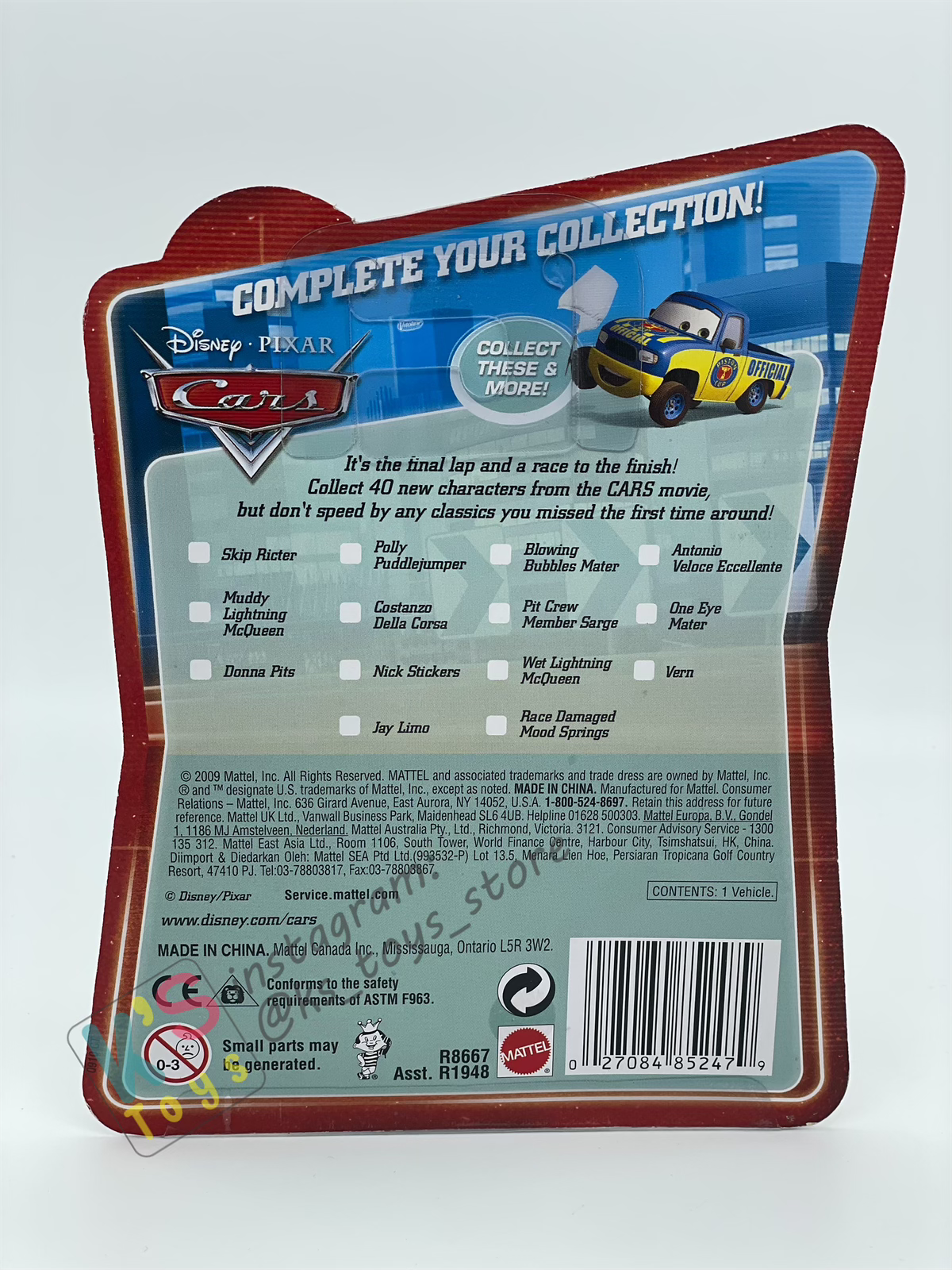 FINAL LAP COLLECTION - DISNEY PIXAR CARS - RACE DAMAGED MOOD SPRING - BNIP