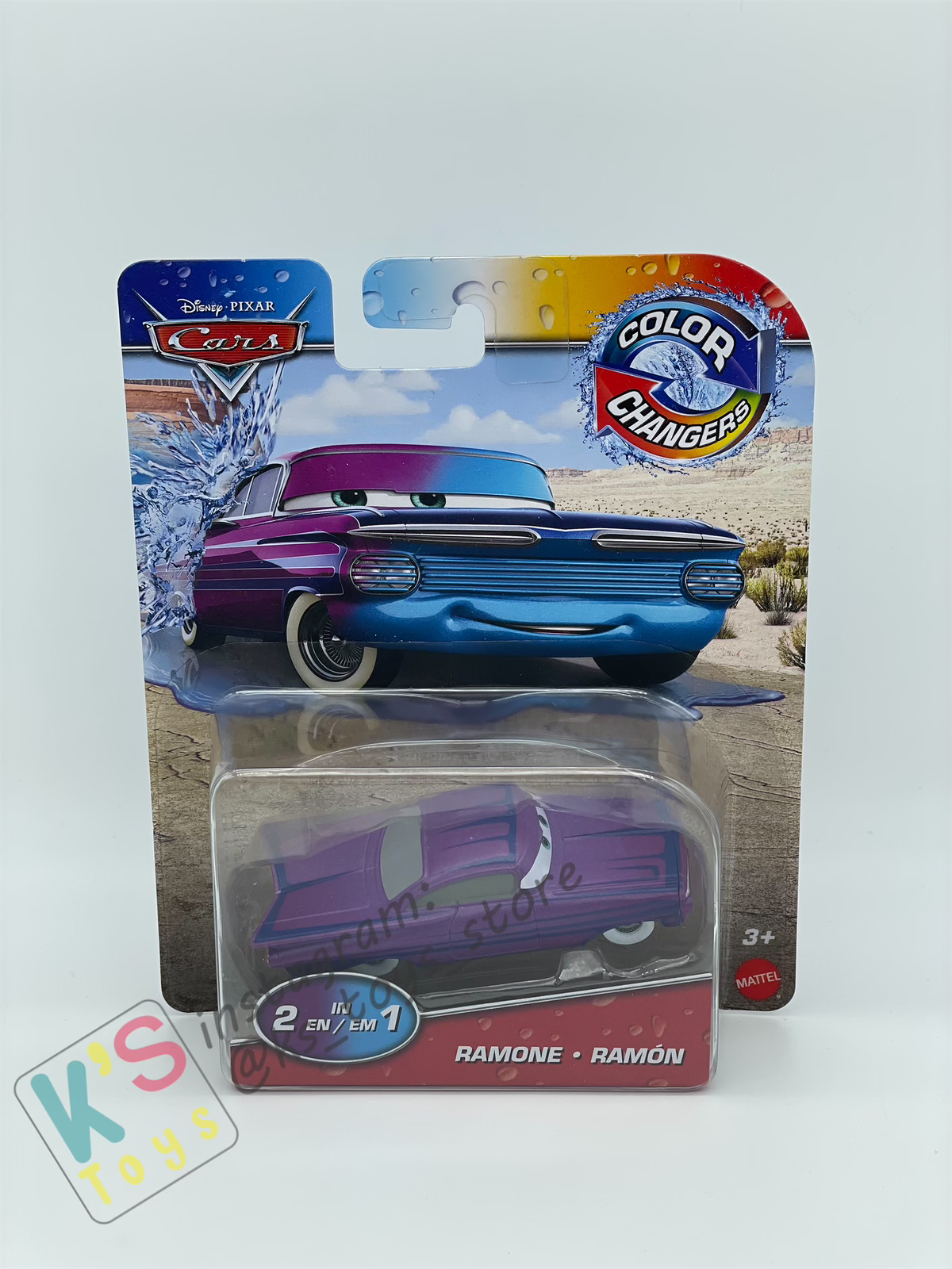 COLOR CHANGERS Disney Pixar Cars by MATTEL, RAMONE (BLUE/PURPLE) - 2023 NEW RELEASE - BNIP