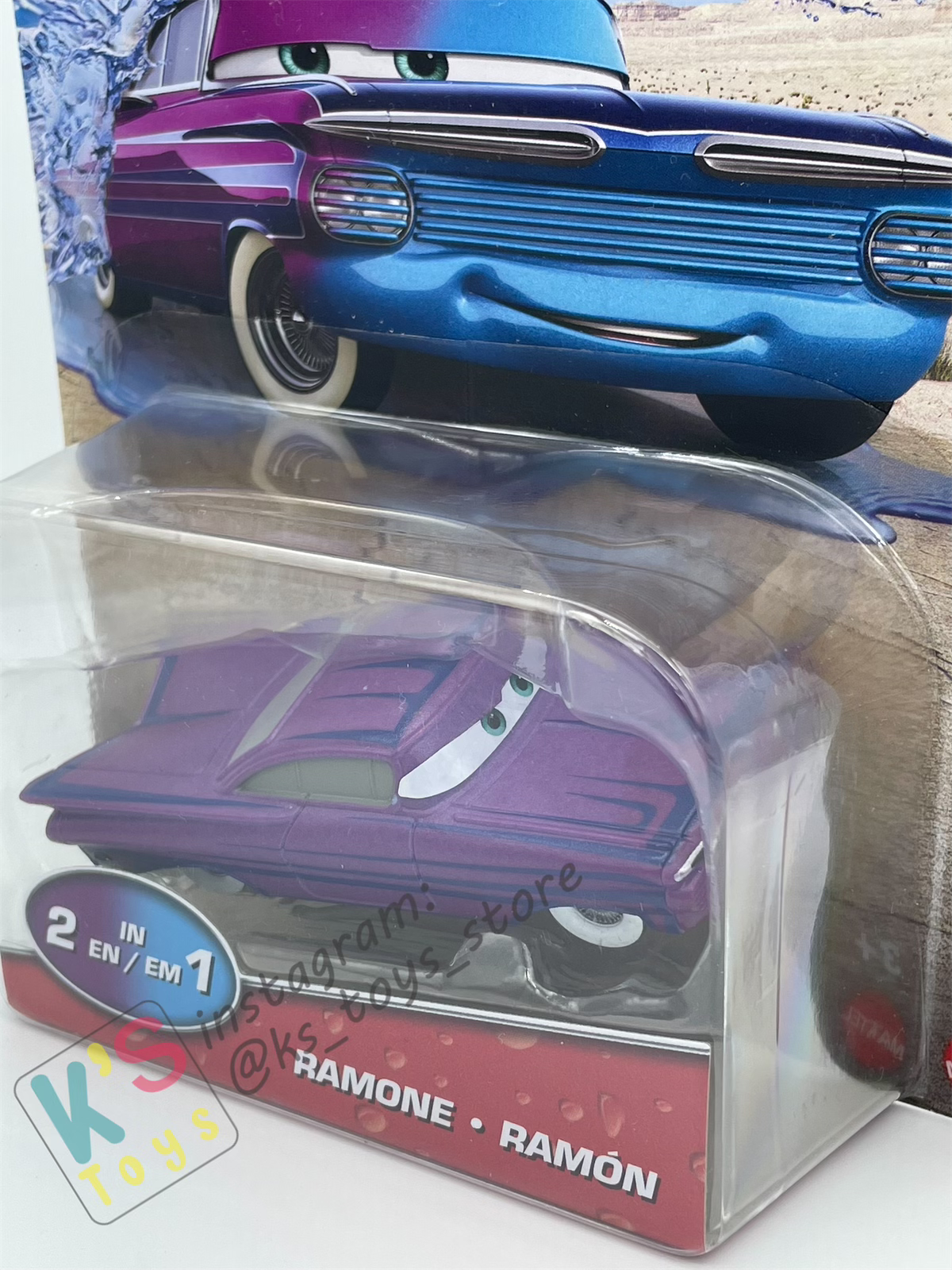 COLOR CHANGERS Disney Pixar Cars by MATTEL, RAMONE (BLUE/PURPLE) - 2023 NEW RELEASE - BNIP