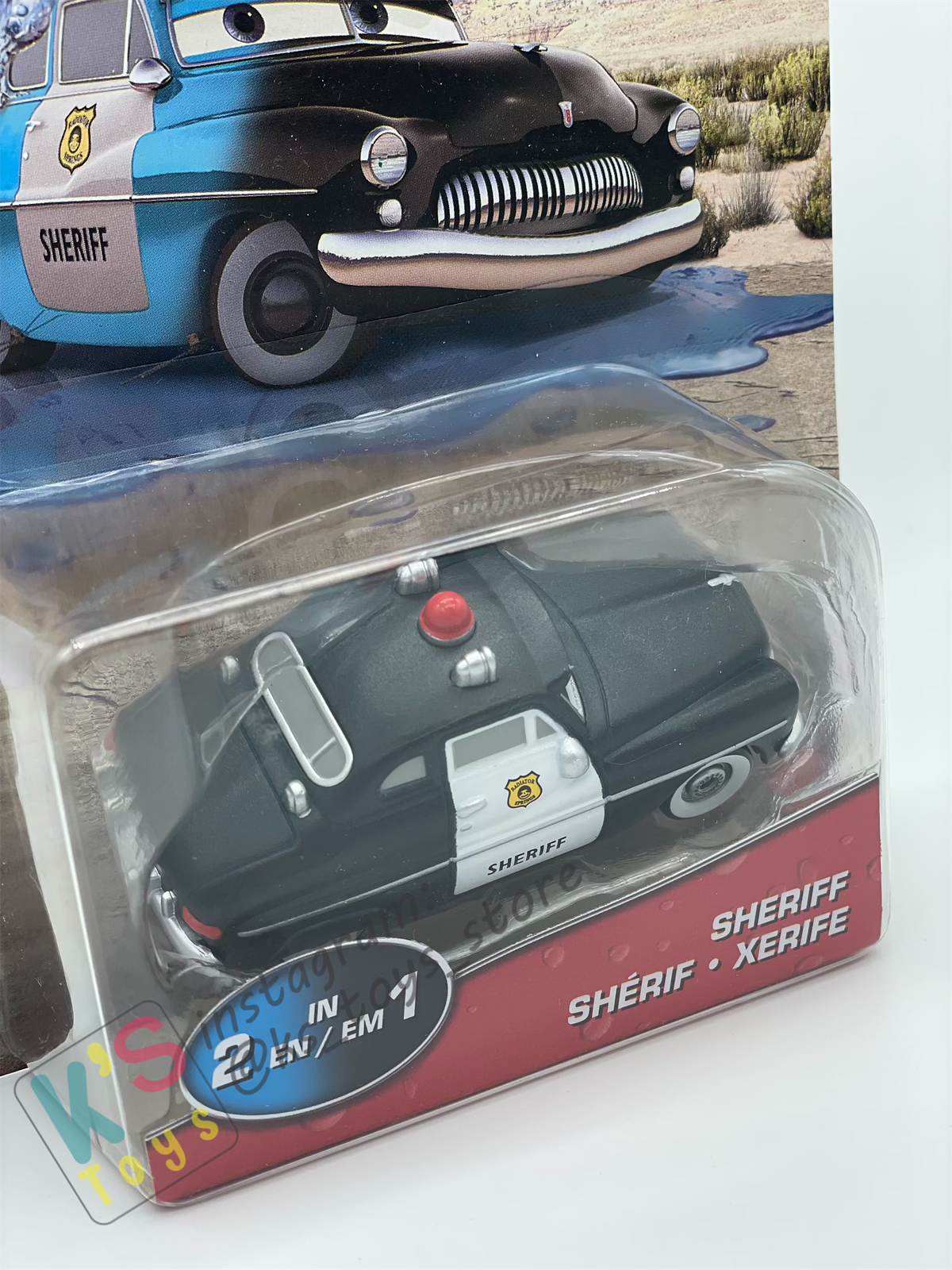 COLOR CHANGERS Disney Pixar Cars by MATTEL, SHERIFF (BLUE/BLACK) - 2023 NEW RELEASE - BNIP