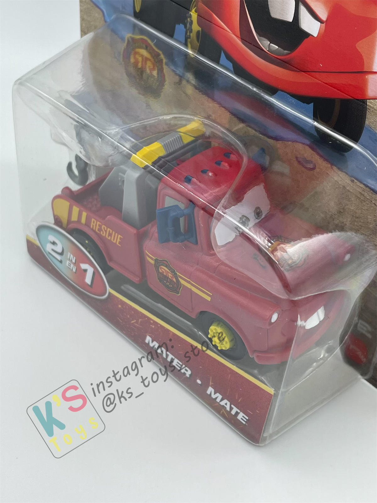 COLOR CHANGERS Disney Pixar Cars by MATTEL, RACE AND RESCUE MATER (LIGHT BLUE / MAROON RED) - 2025 NEW RELEASE - BNIP
