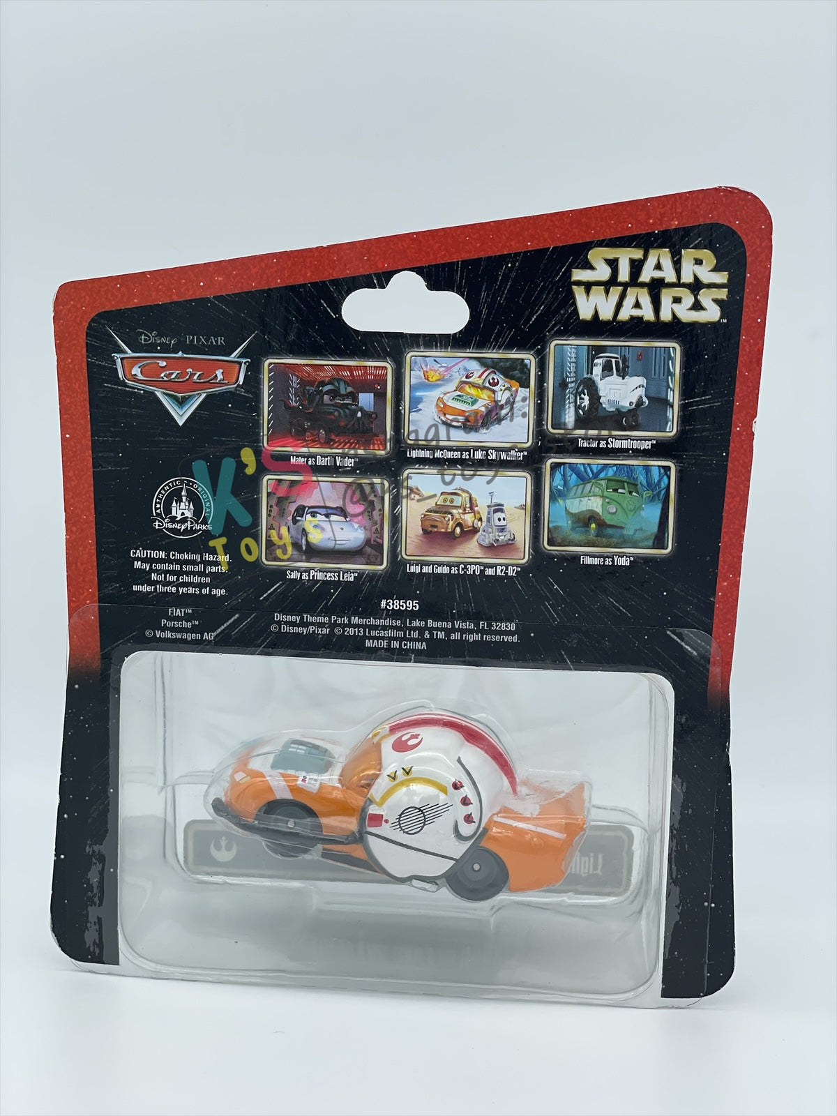 DISNEY PIXAR CARS 1:55 BY MATTEL EXCLUSIVE DISNEY PARKS "LIGHTNING MCQUEEN AS LUKE SKYWALKER" - BNIP