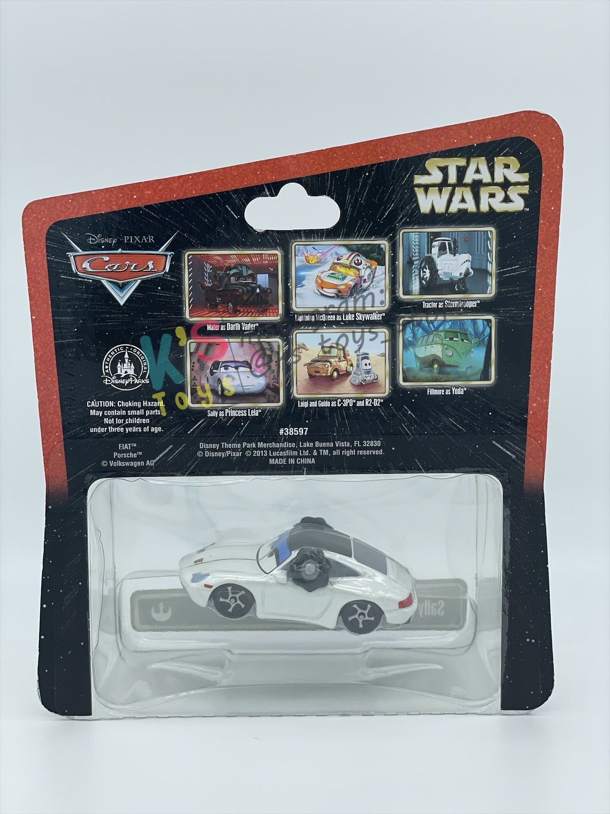 DISNEY PIXAR CARS 1:55 BY MATTEL EXCLUSIVE DISNEY PARKS "SALLY AS PRINCESS LEIA" - BNIP