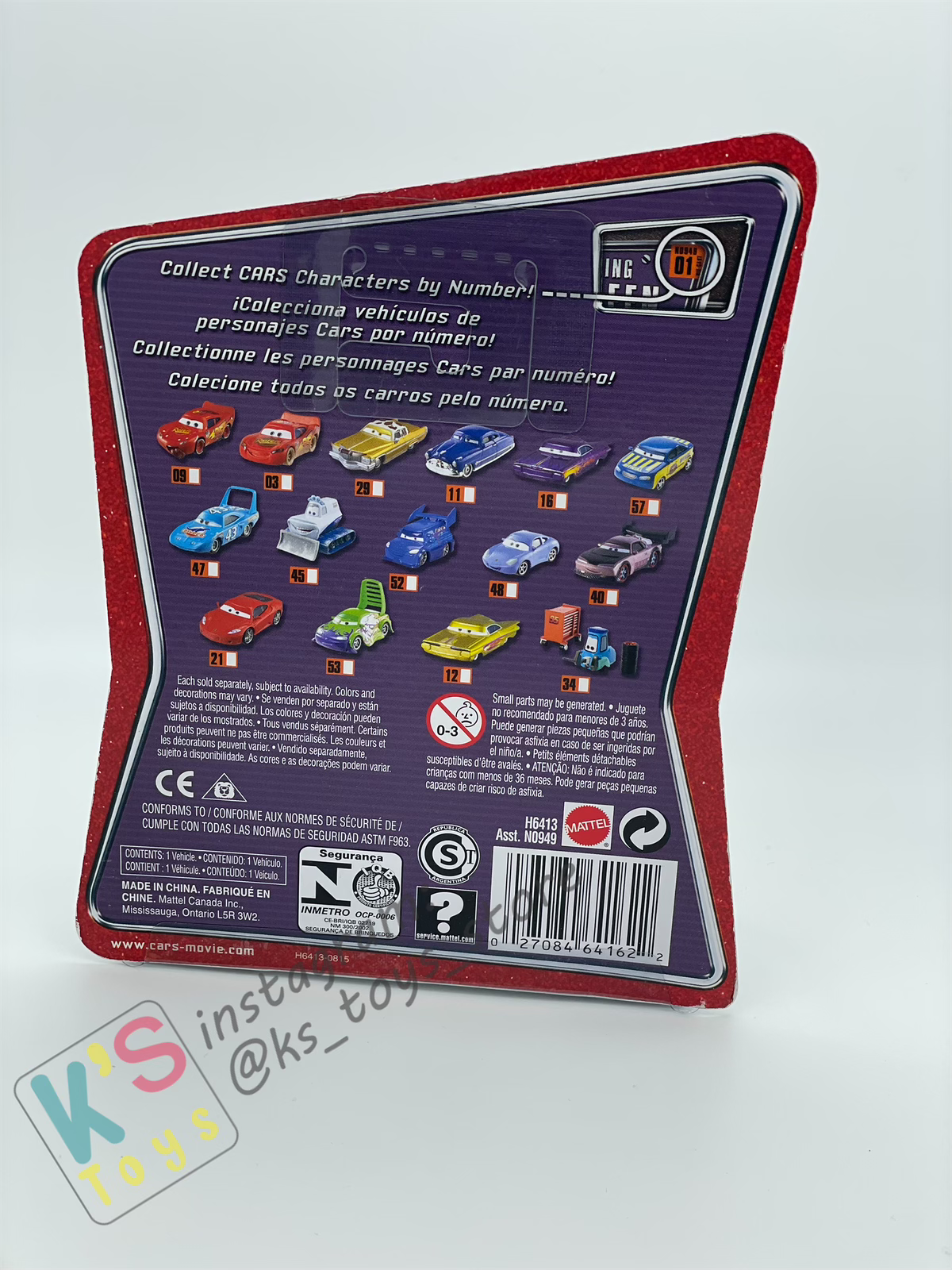 DISNEY PIXAR CARS BY MATTEL, THE KING - THE WORLD OF CARS - BNIP