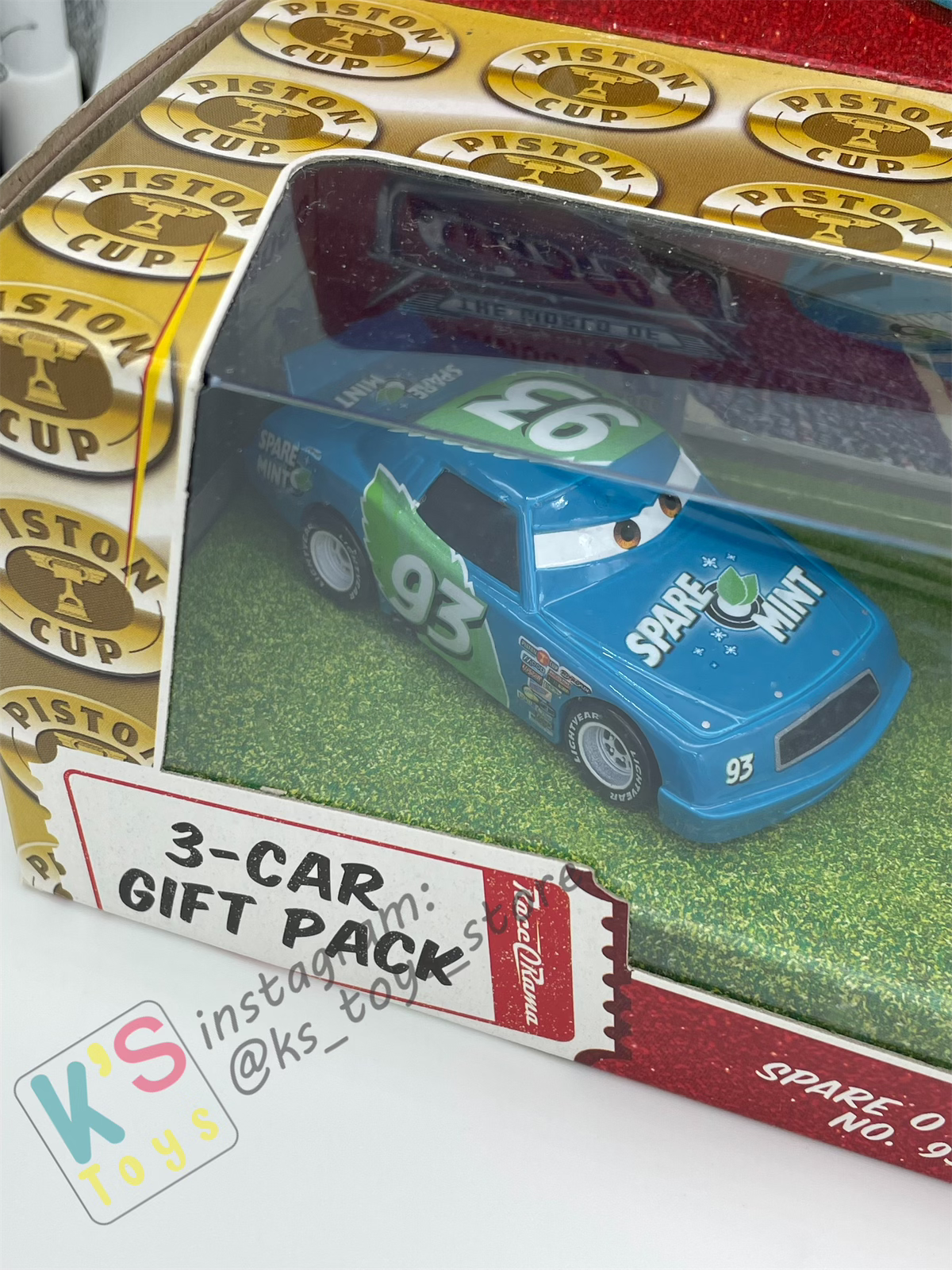 Gift Set Disney Pixar Cars 1:55 - 3-PACK SPARE O MIINT, CHIEF SPARE O MINT AND SPARE O MINT PITTY - BNIP