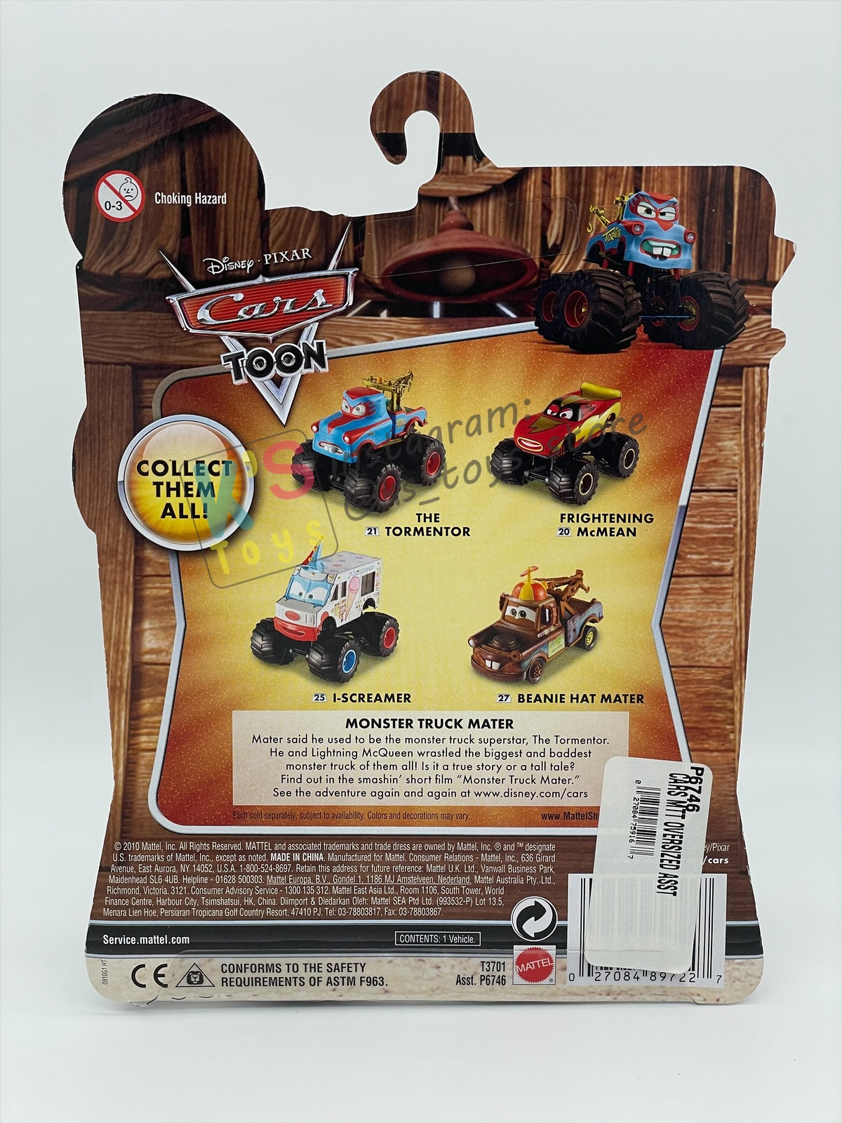 Deluxe Disney Pixar Cars "I-SCREAMER" Monster Truck Mater - Cars Toon Series - BNIP