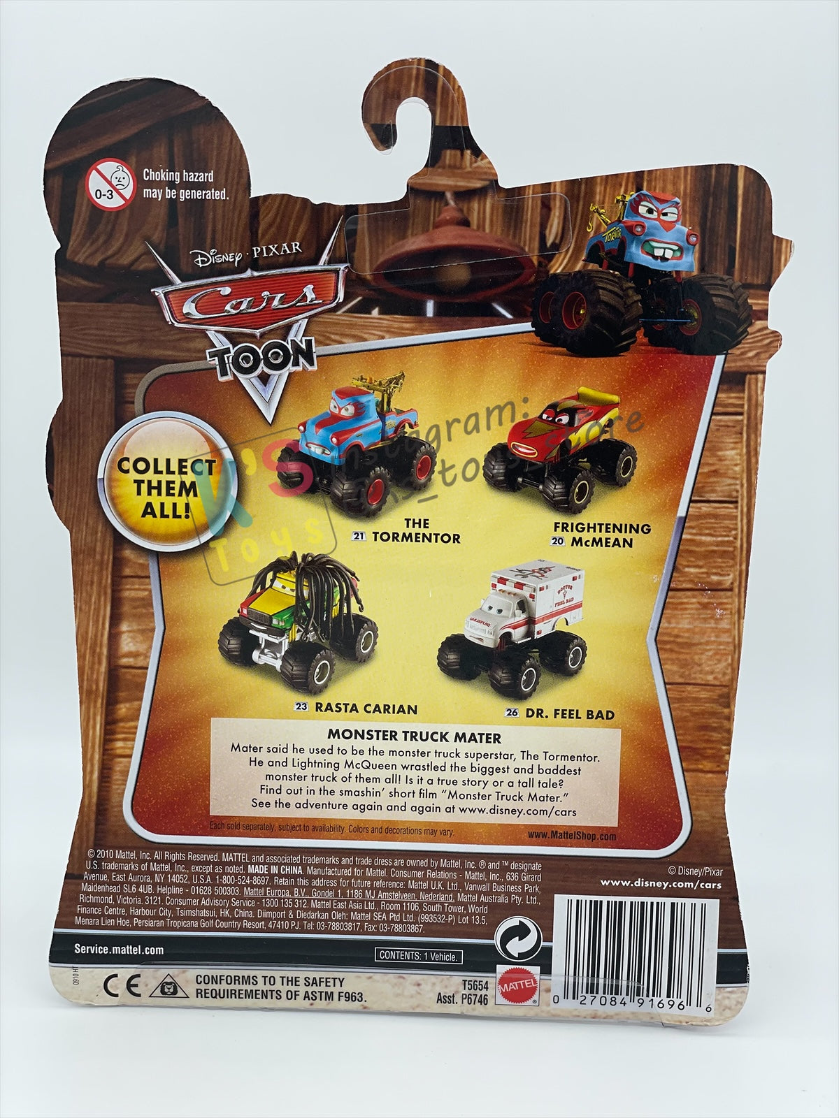 Deluxe Disney Pixar Cars "FRIGHTENING McMEAN" Monster Truck Mater - Cars Toon Series - BNIP