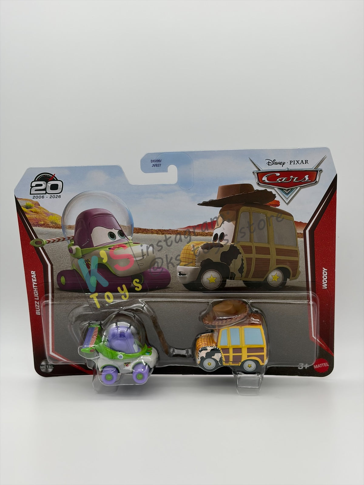 ©SAINT M×××××× 26AW Woody&Buzz PIXAR_SS PRE-ORDER Disney Pixar Cars 1:55 by Mattel 2-Pack, BUZZ LIGHTYEAR