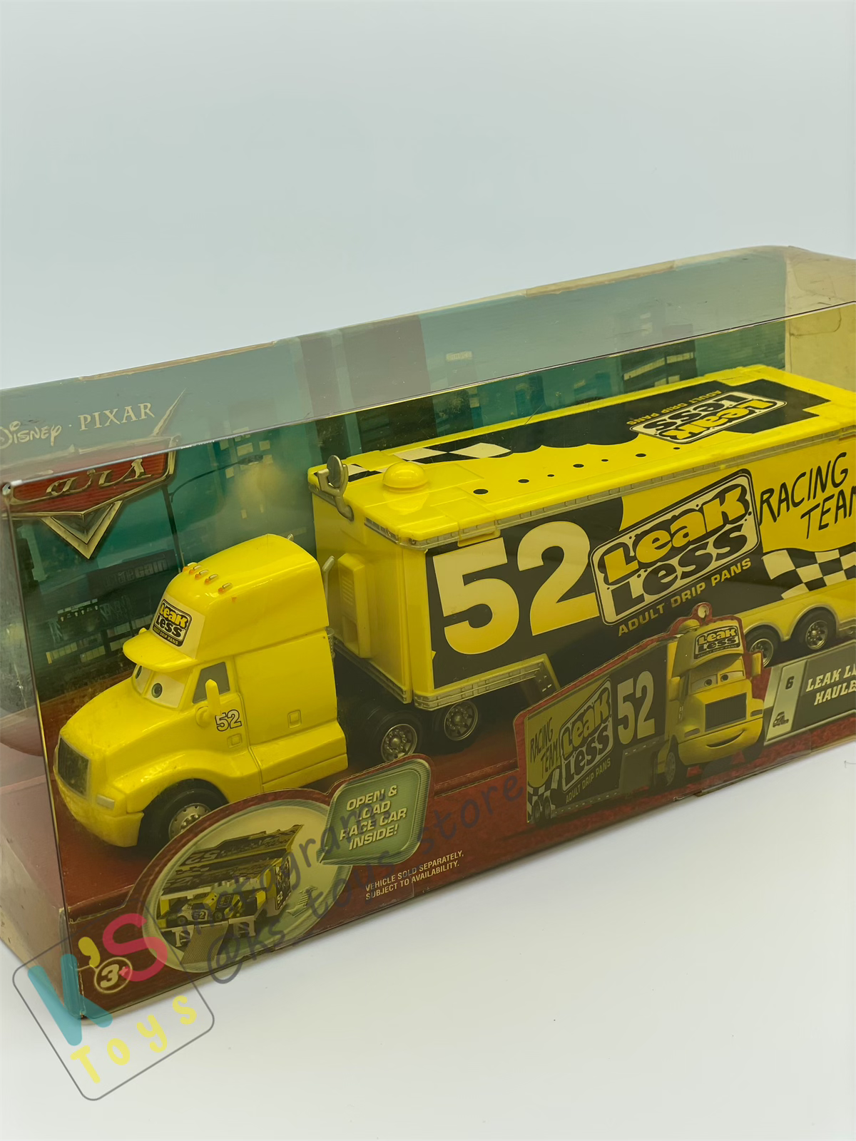 Hauler Disney Pixar Cars by Mattel, Bundle of 2 Haulers; Paul Valdez Hauler and Leak Less Hauler - BNIP - Please Read Description!!