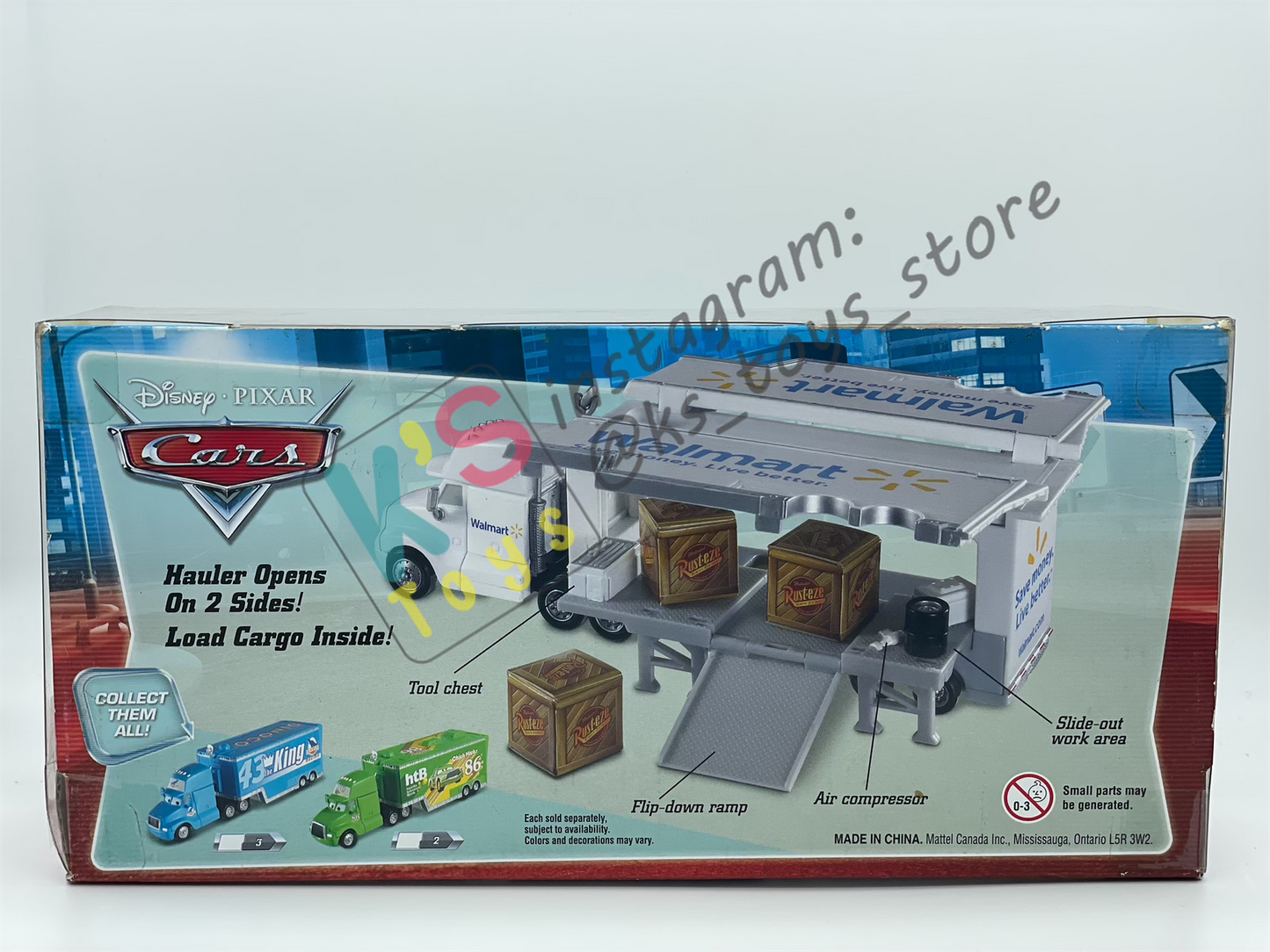 Hauler Disney Pixar Cars by Mattel, Bundle of 2 Haulers; Ben Crankleshaft Hauler and Wally Hauler - BNIP - Please Read Description!!