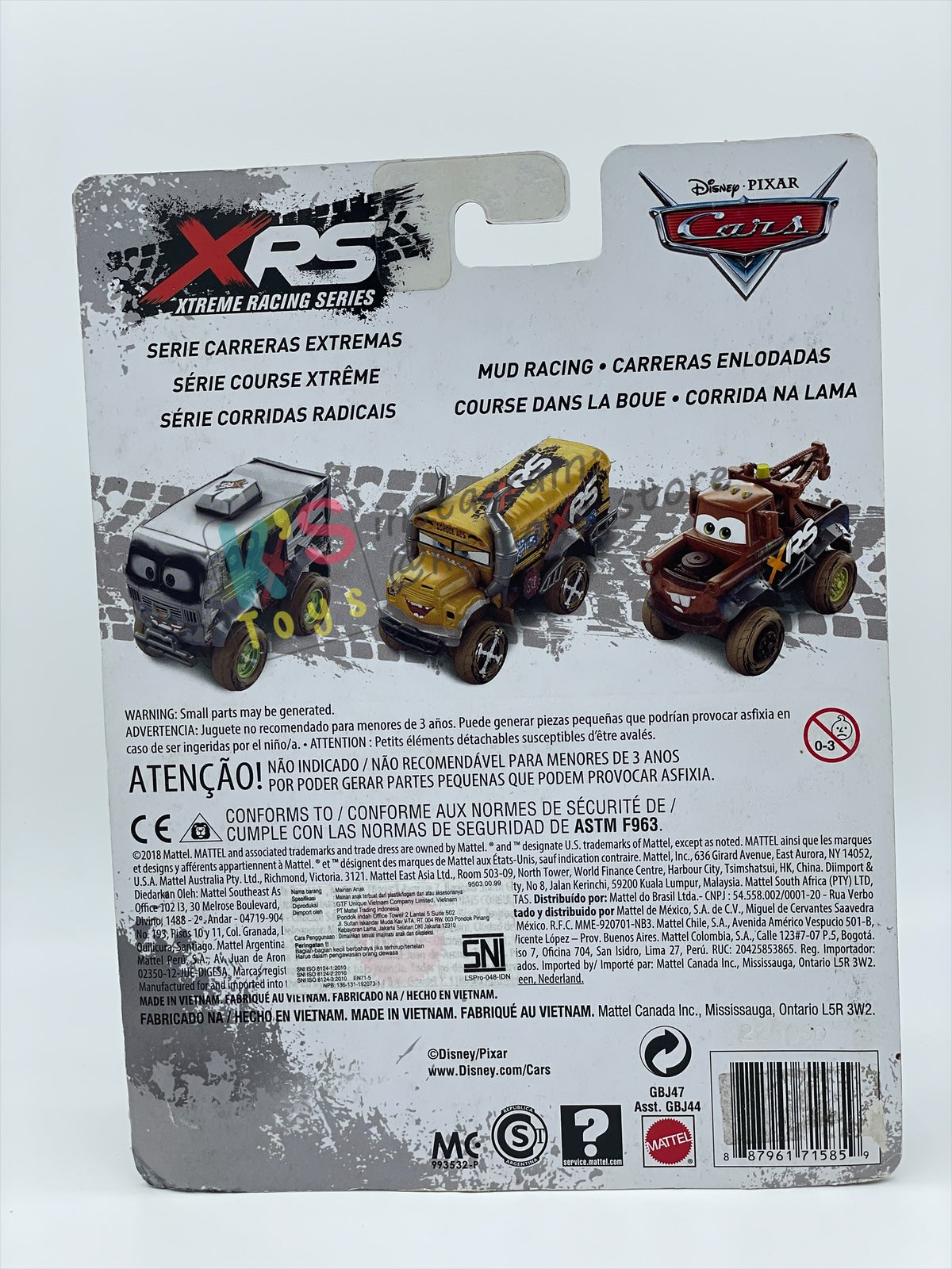 DELUXE DISNEY PIXAR CARS BY MATTEL - MUD RACING MATER XRS - BNIP