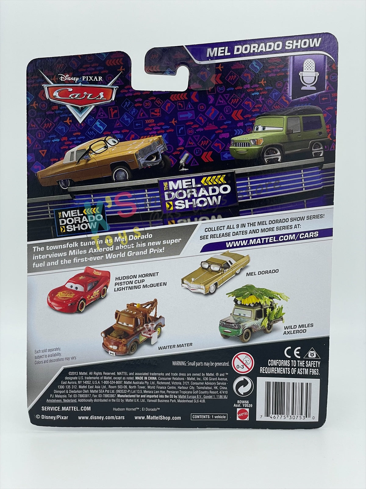 DELUXE DISNEY PIXAR CARS BY MATTEL, WILD MILES AXLEROD - MEL DORADO SHOW SERIES - BNIP