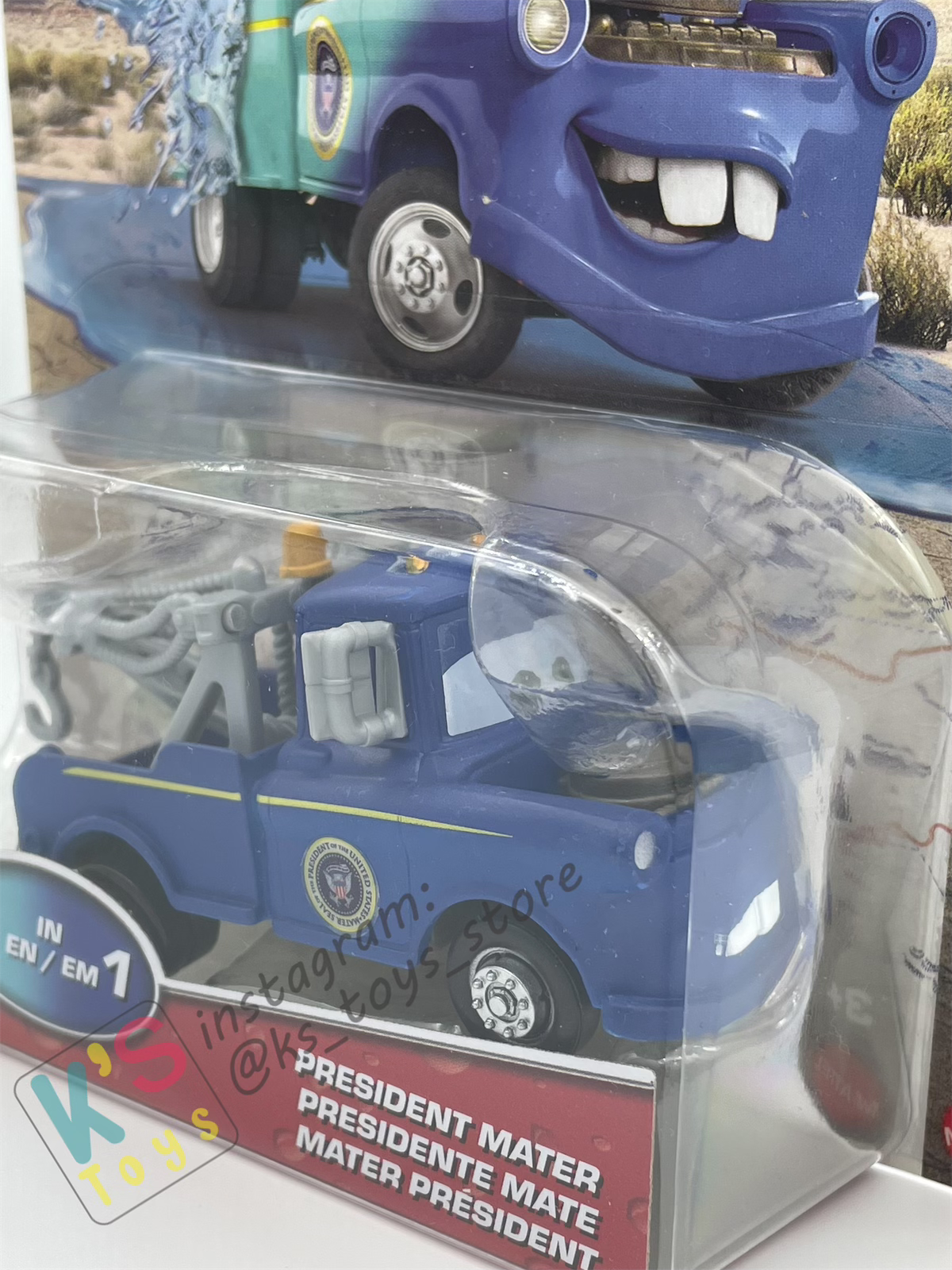 COLOR CHANGERS Disney Pixar Cars by MATTEL, PRESIDENT MATER (LIGHT BLUE/DARK BLUE) - CASE R 2023 RELEASE - BNIP