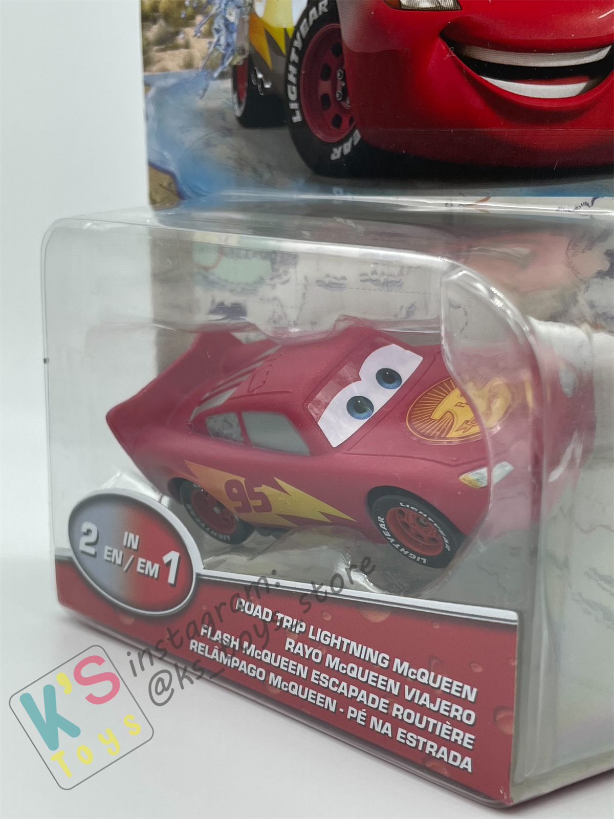 COLOR CHANGERS Disney Pixar Cars by MATTEL, ROAD TRIP LIGHTNING MCQUEEN (GREY/RED) - CASE R 2023 RELEASE - BNIP