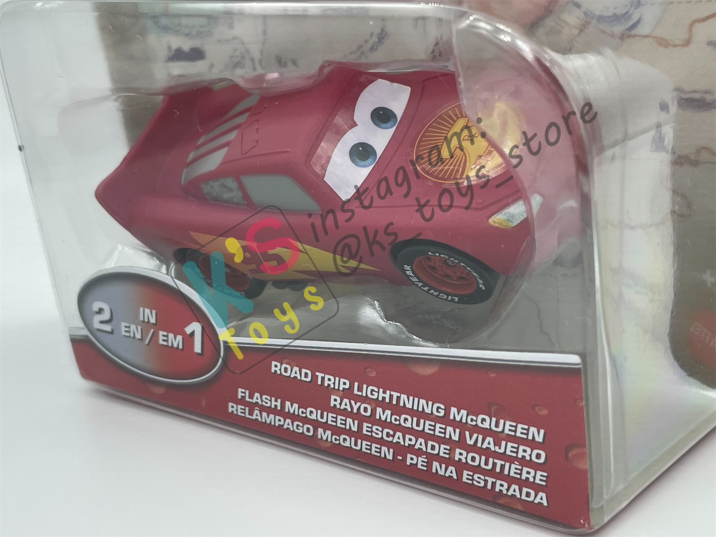 COLOR CHANGERS Disney Pixar Cars by MATTEL, ROAD TRIP LIGHTNING MCQUEEN (GREY/RED) - CASE R 2023 RELEASE - BNIP