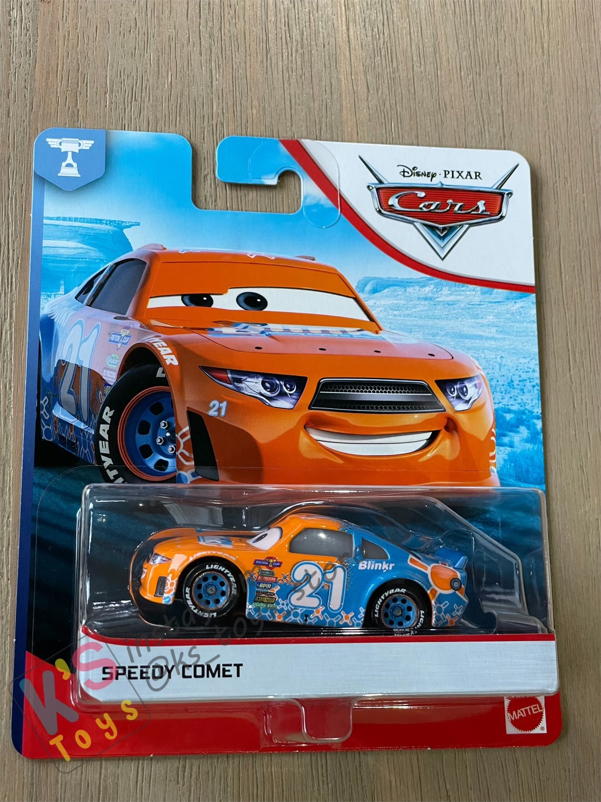 DISNEY PIXAR CARS BY MATTEL, SPEEDY COMET - PISTON CUP RACERS- BNIP