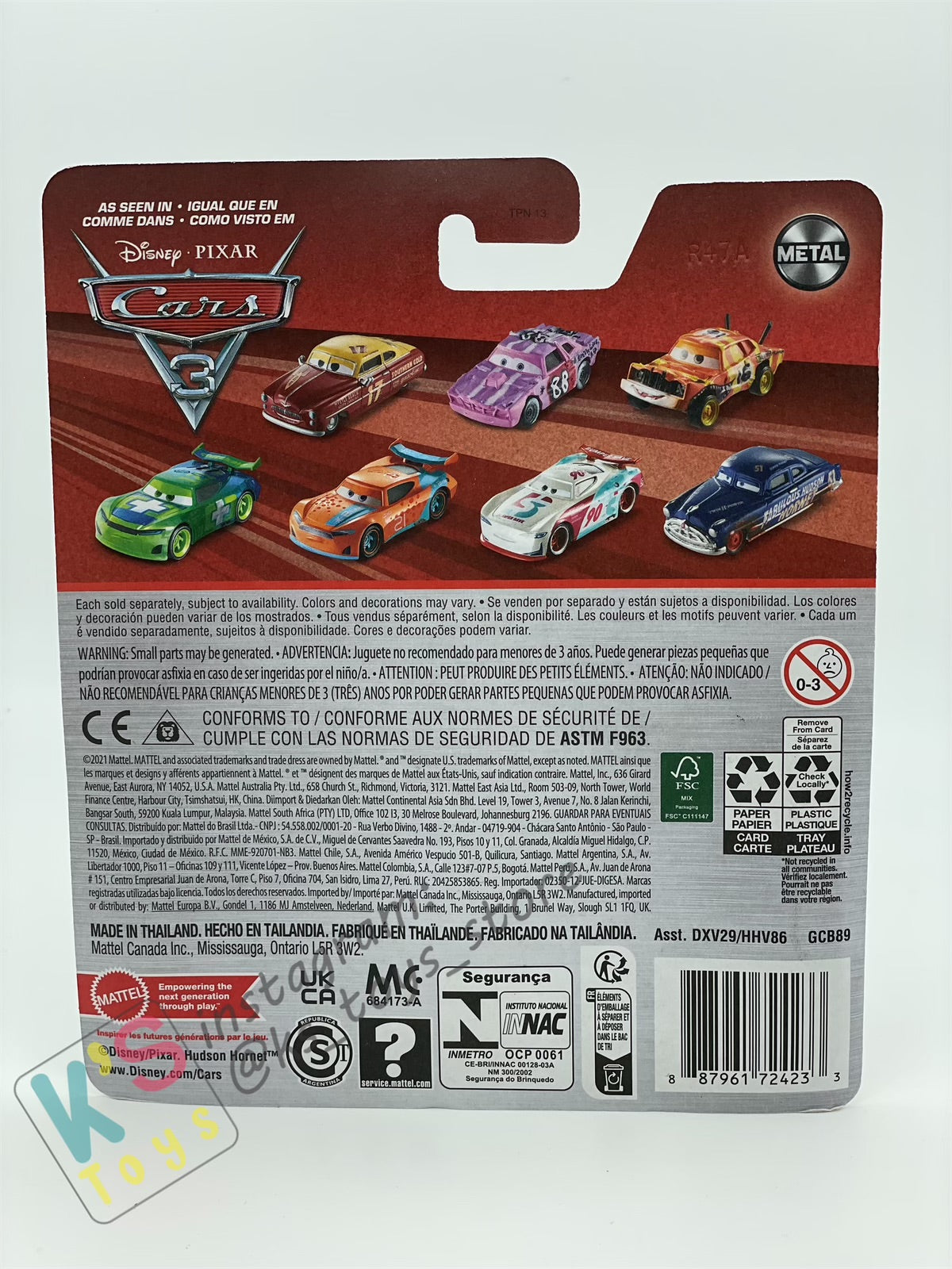 DISNEY PIXAR CARS BY MATTEL - "RANDY LAWSON" CARS 3 SERIES - 2023 RE-RELEASED - BNIP